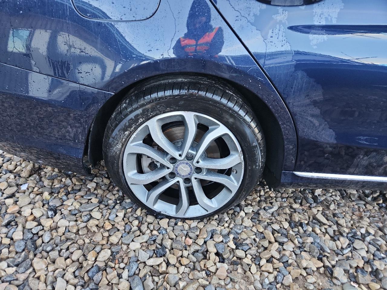 2015 Mercedes-benz C 300 4mat Blue vin: 55SWF4KB4FU075050 Damage: Right Rear Wheel, Bent, Replacement Required