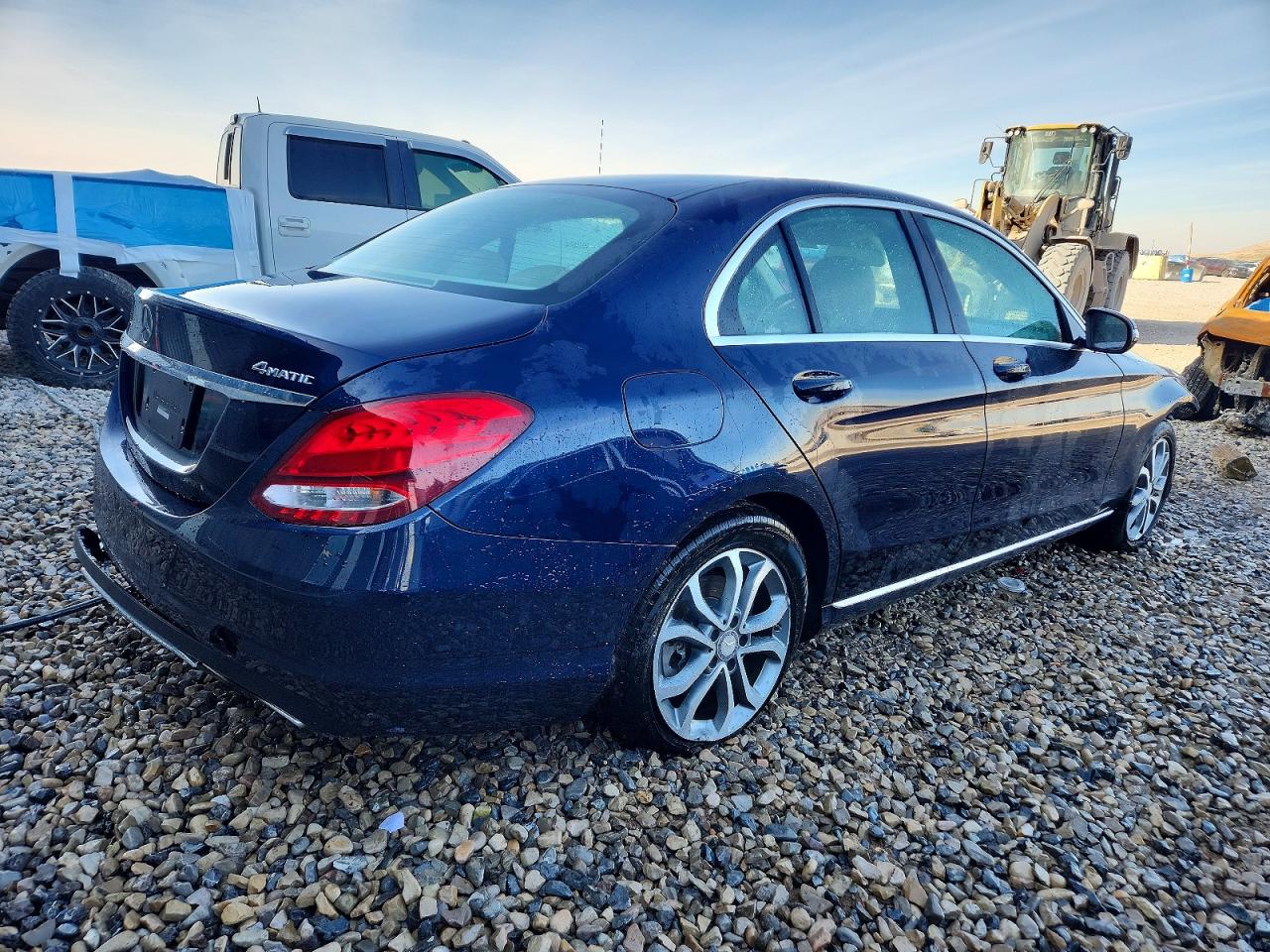 2015 Mercedes-benz C 300 4mat Blue vin: 55SWF4KB4FU075050