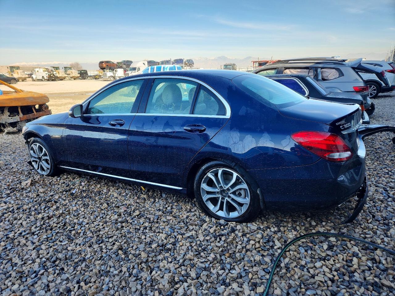 2015 Mercedes-benz C 300 4mat Blue vin: 55SWF4KB4FU075050