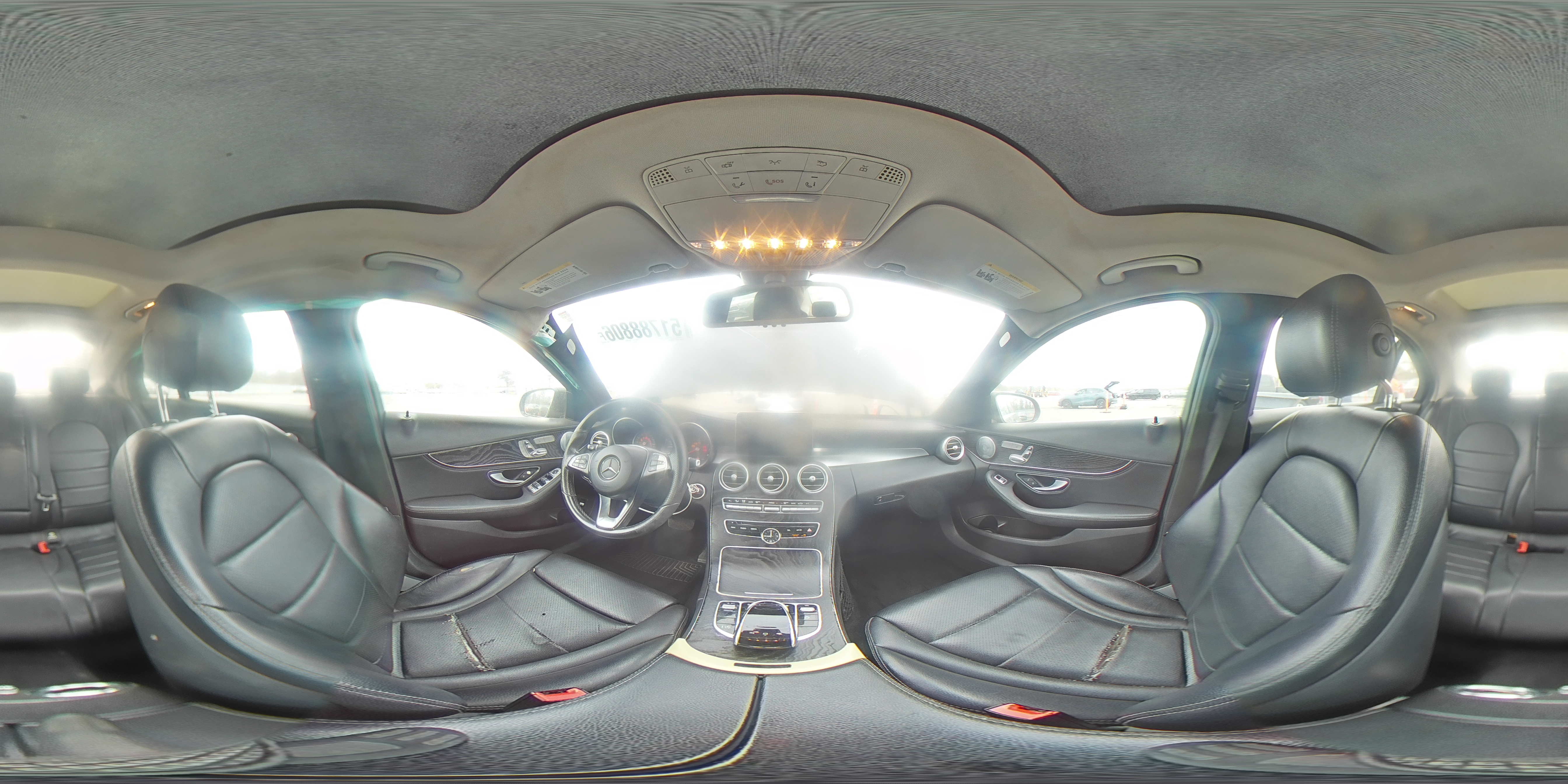 2015 Mercedes-benz C 300 4matic Черный vin: 55SWF4KB4FU093550