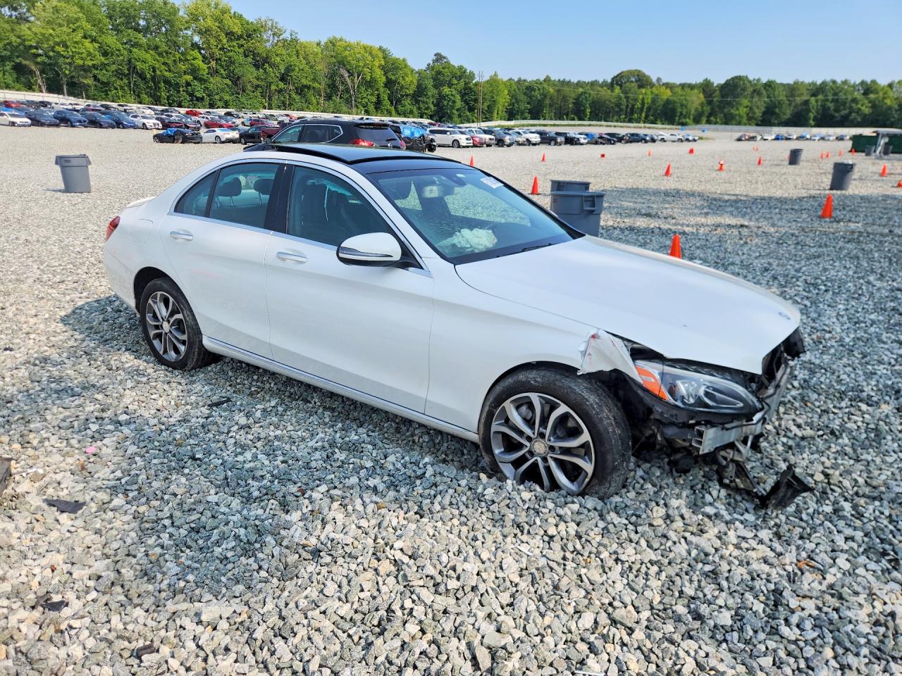 2016 Mercedes-benz C 300 4matic White vin: 55SWF4KB4GU113006
