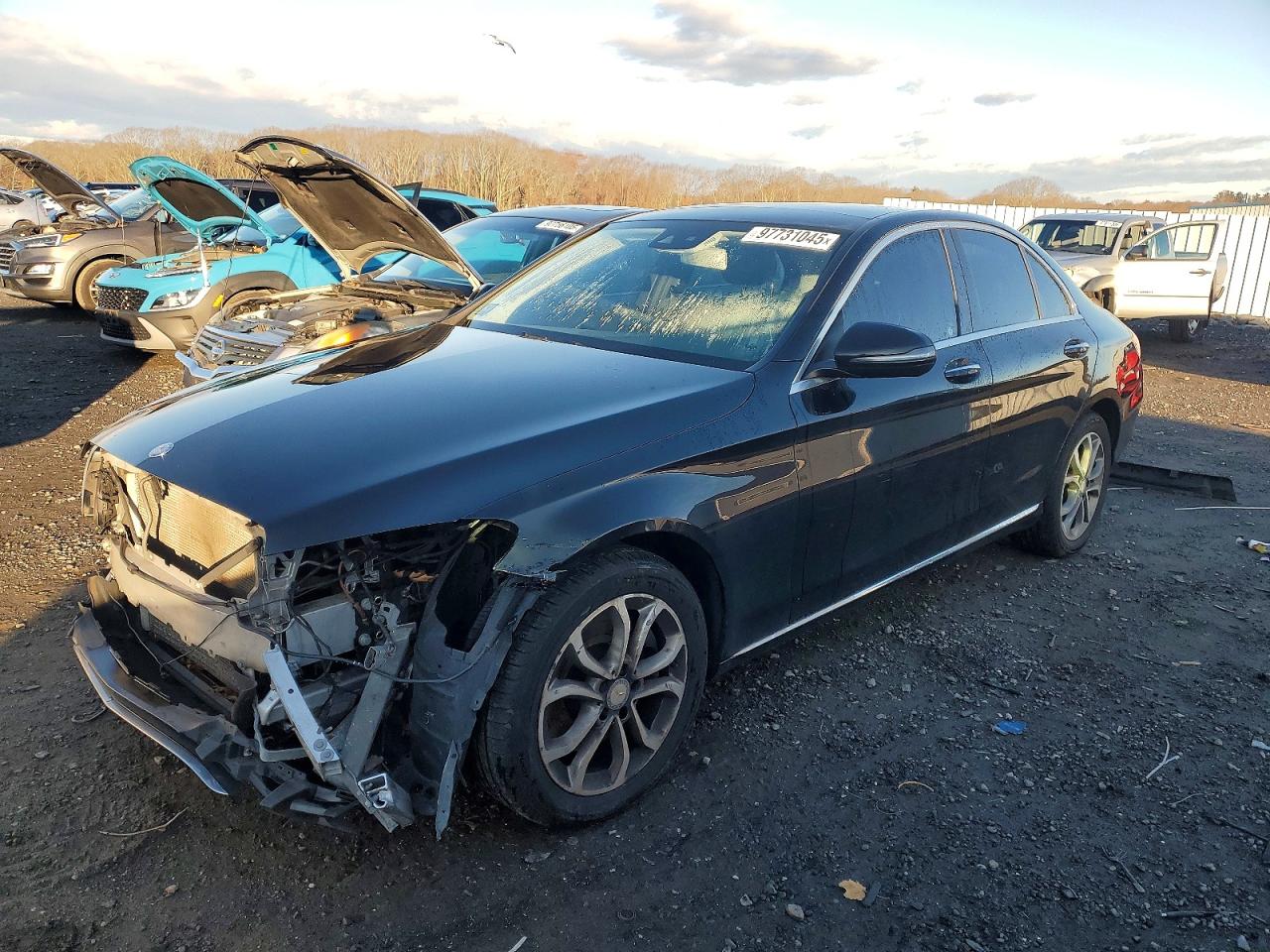 2016 Mercedes-benz C 300 4matic Black vin: 55SWF4KB4GU114611