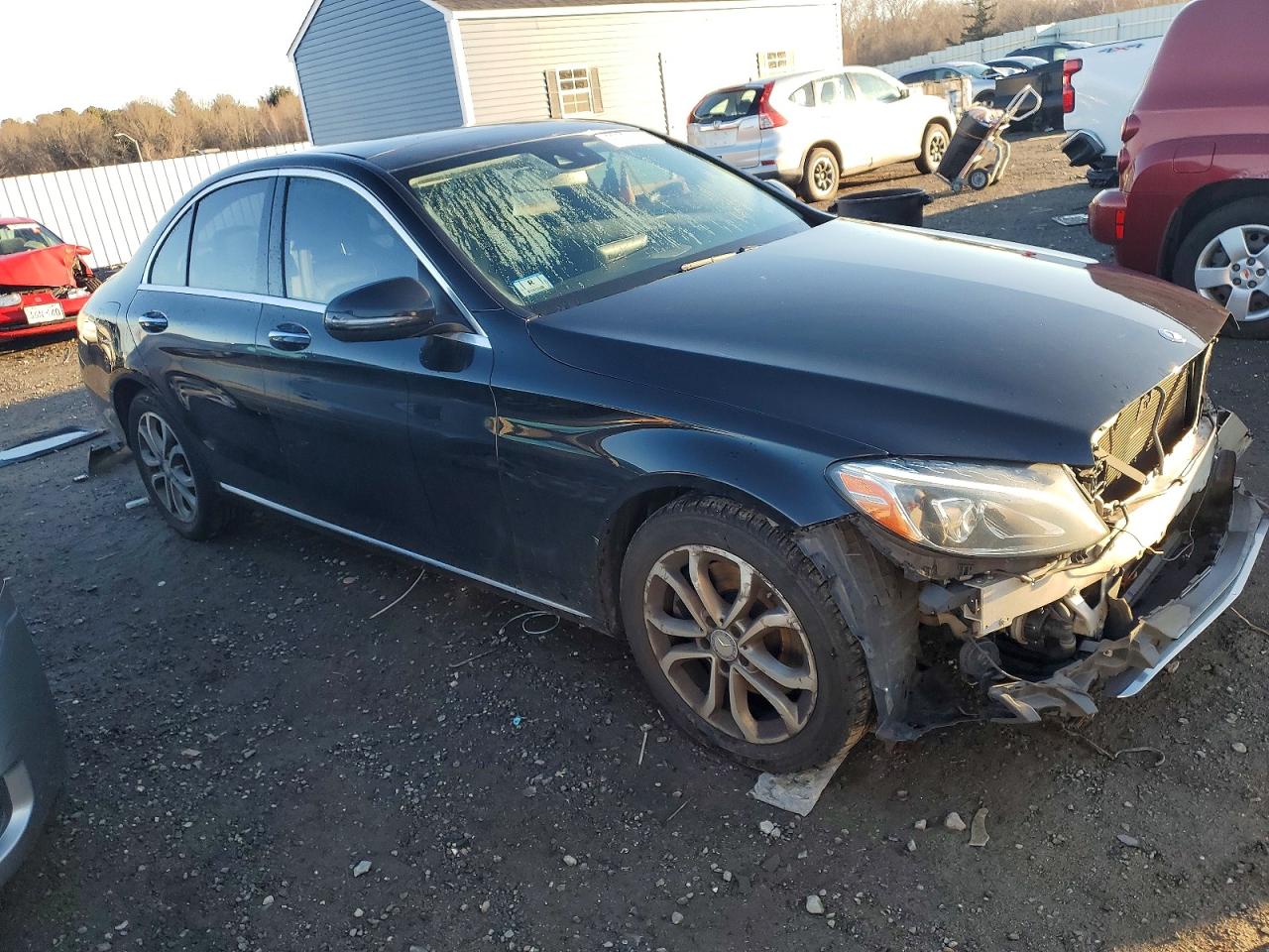 2016 Mercedes-benz C 300 4matic Black vin: 55SWF4KB4GU114611