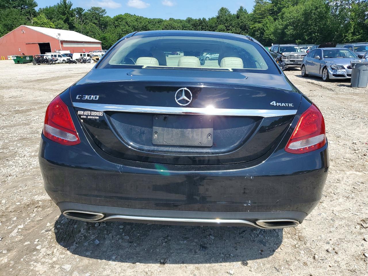 2017 Mercedes-benz C 300 4matic Black vin: 55SWF4KB4HU205105