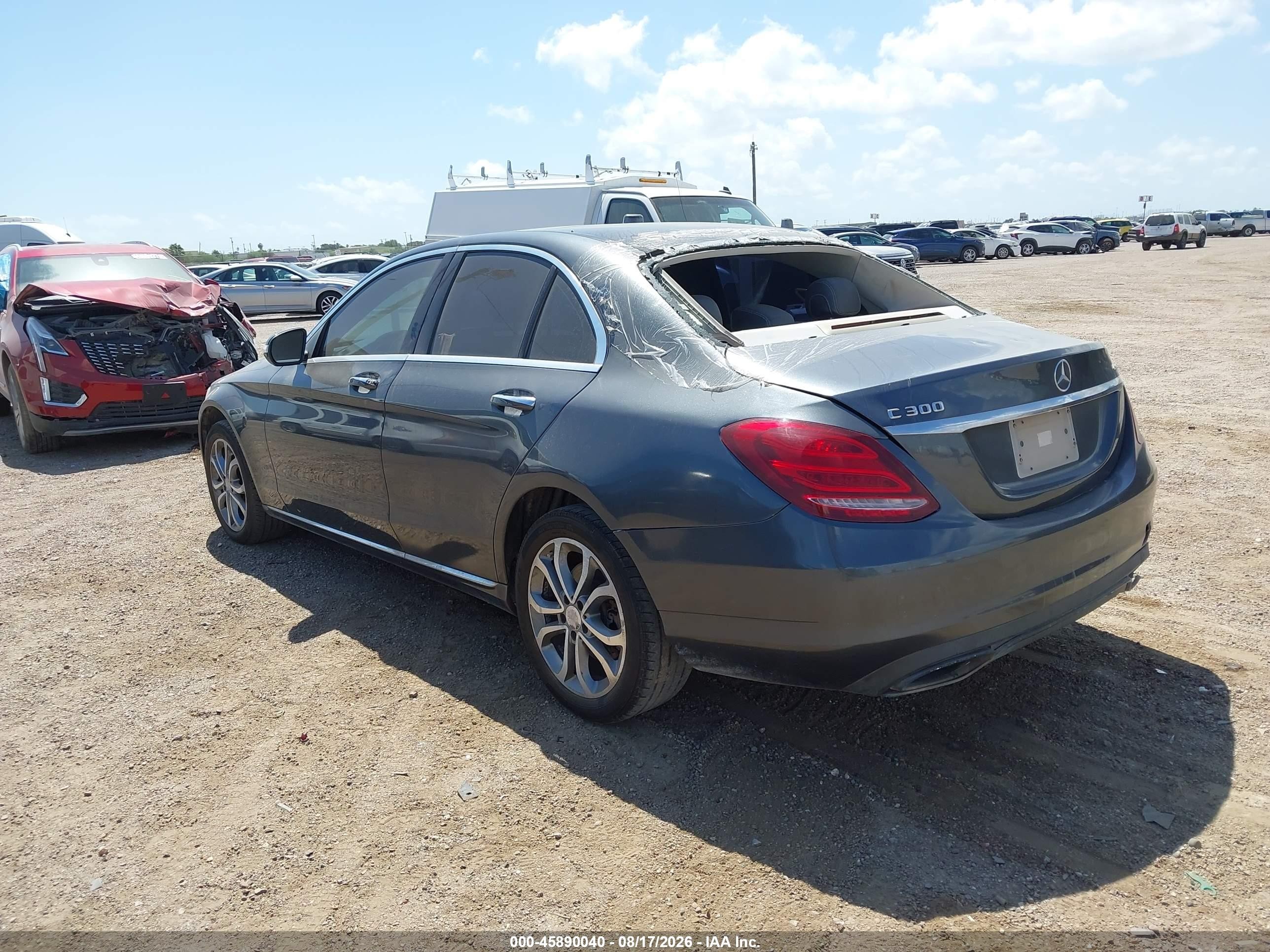 2015 Mercedes-benz C 300 4matic Gray vin: 55SWF4KB5FU001233