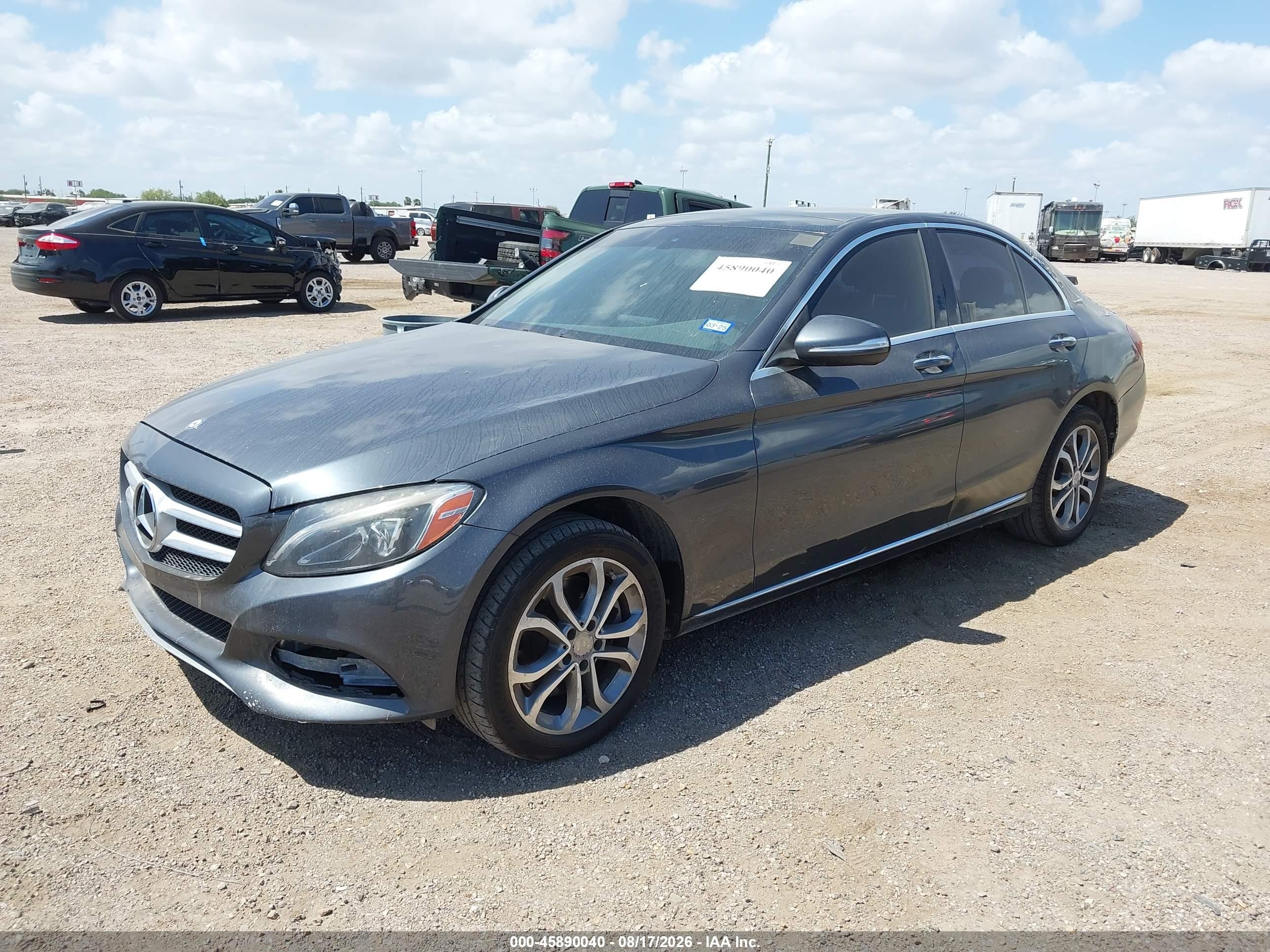 2015 Mercedes-benz C 300 4matic Gray vin: 55SWF4KB5FU001233