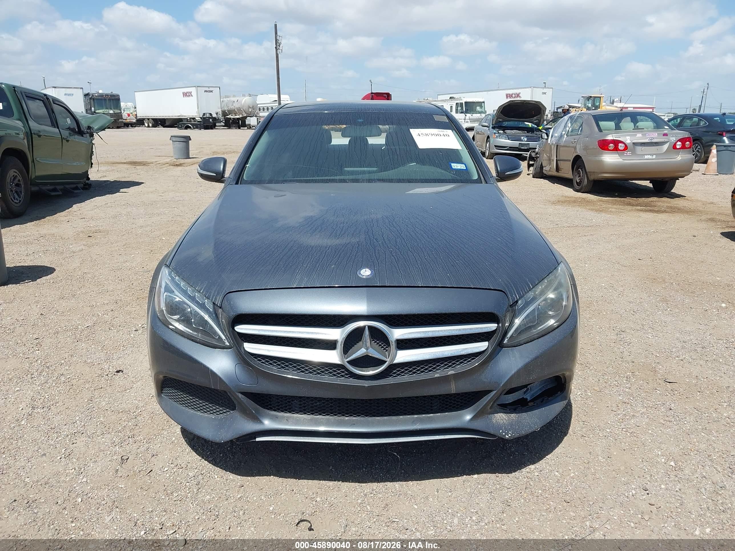2015 Mercedes-benz C 300 4matic Gray vin: 55SWF4KB5FU001233