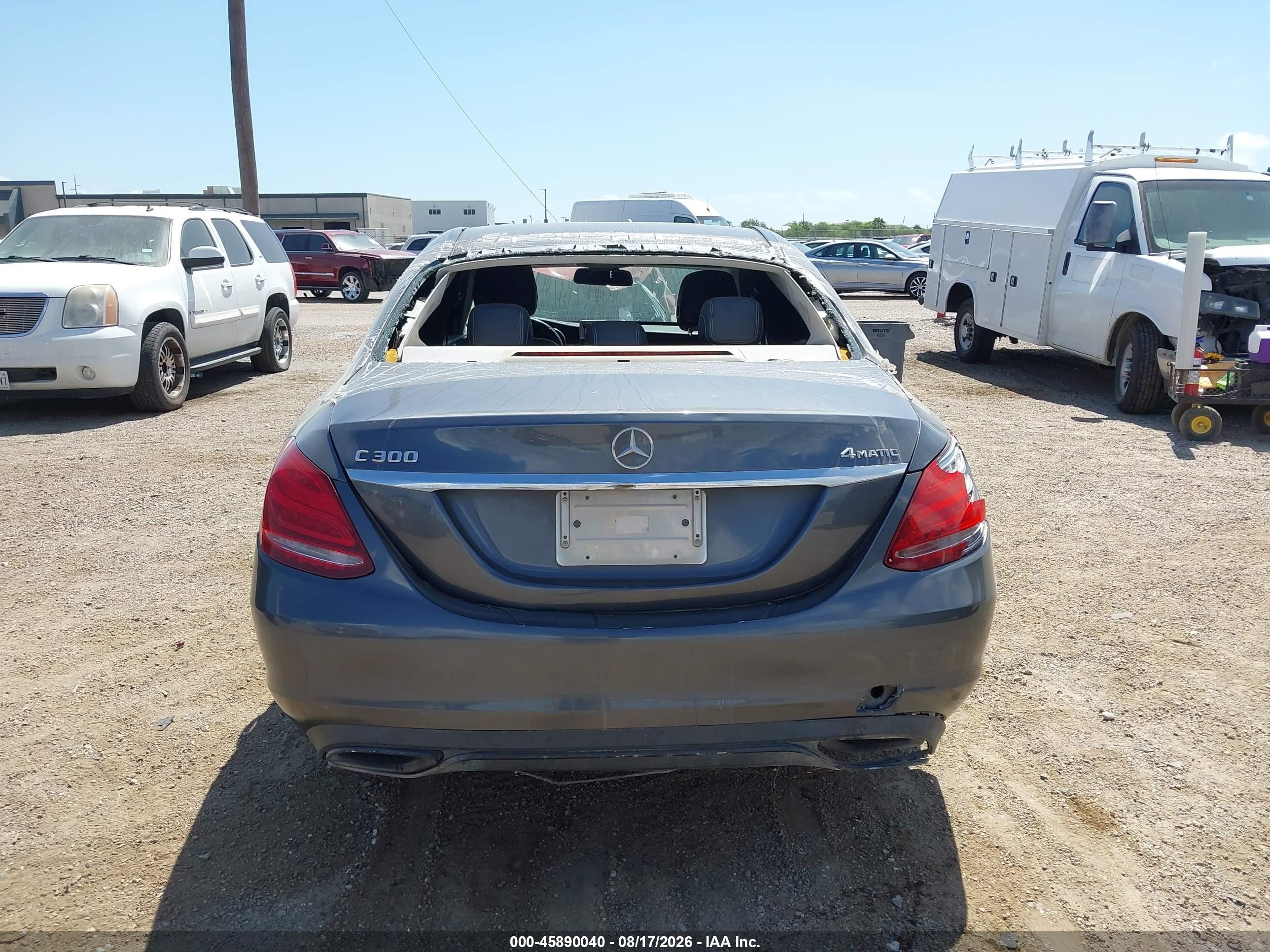 2015 Mercedes-benz C 300 4matic Gray vin: 55SWF4KB5FU001233