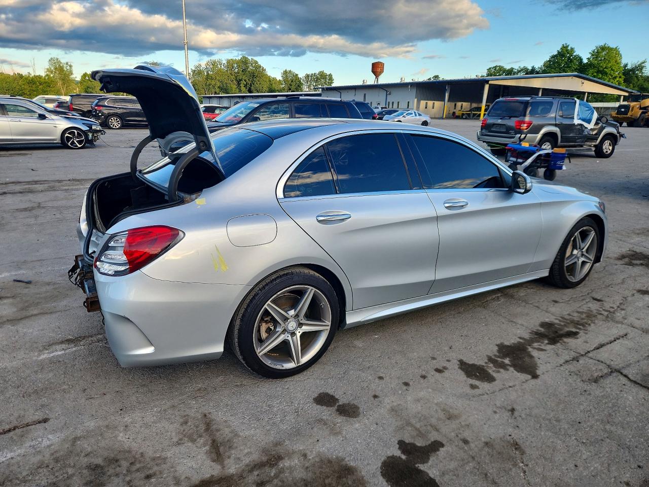 2015 Mercedes-benz C 300 4matic Silver vin: 55SWF4KB5FU006707