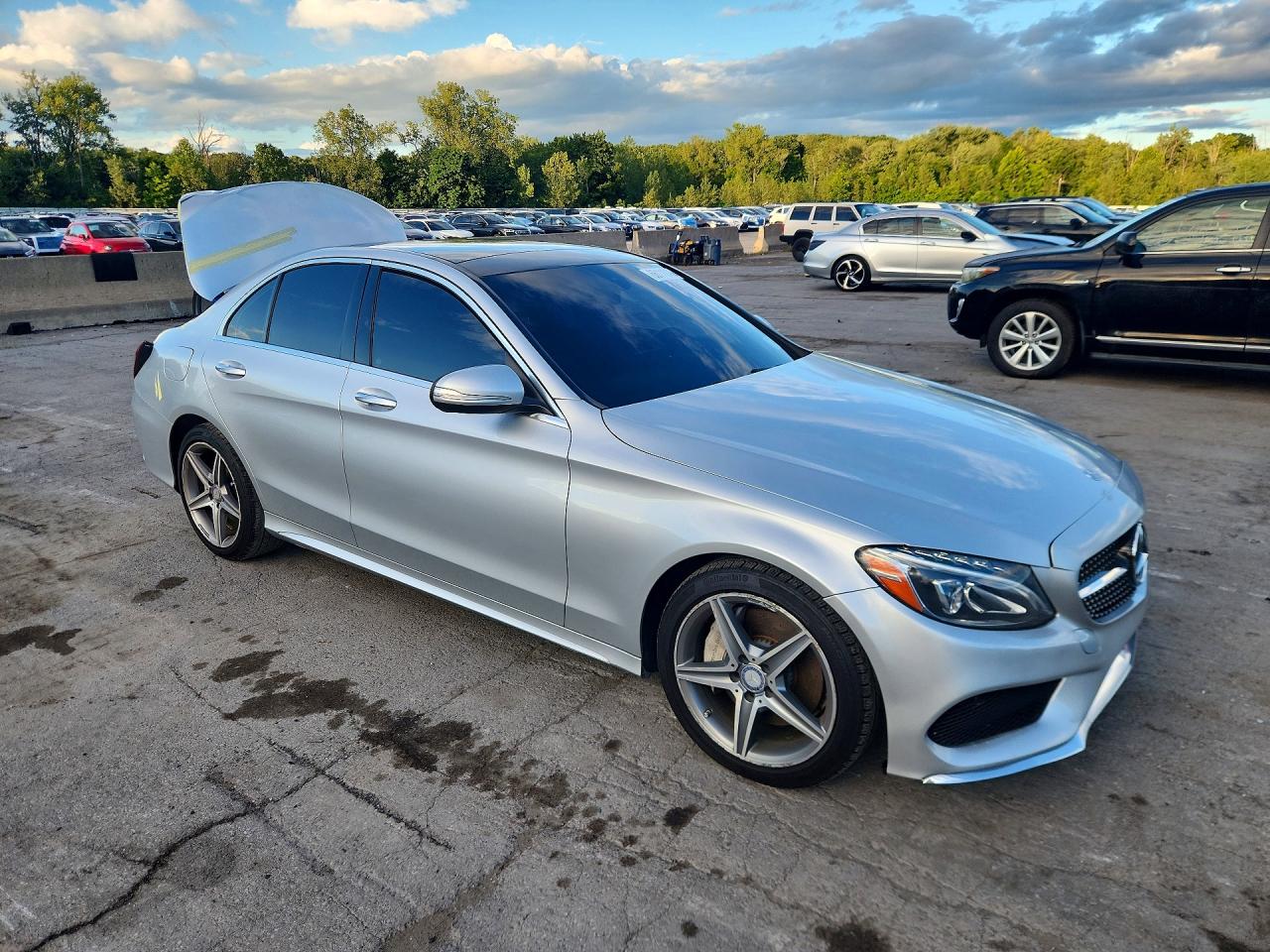 2015 Mercedes-benz C 300 4matic Silver vin: 55SWF4KB5FU006707