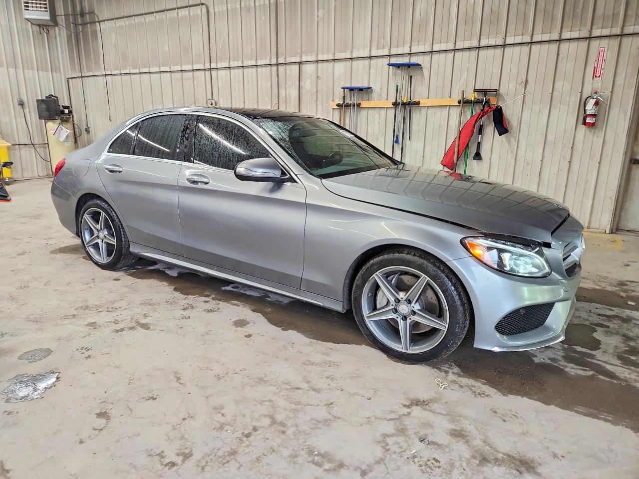 2015 Mercedes-benz C 300 4matic Gray vin: 55SWF4KB5FU011549