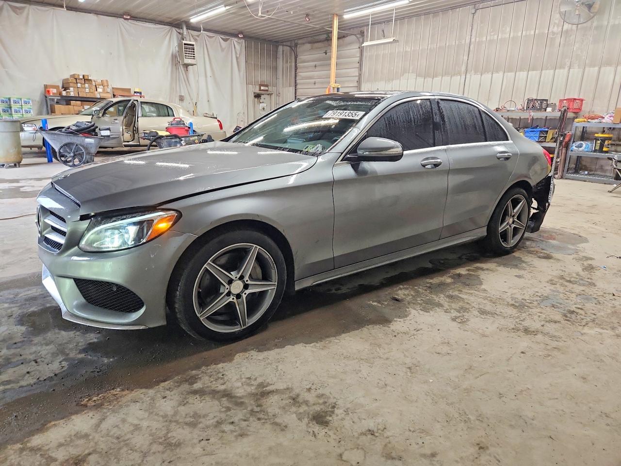 2015 Mercedes-benz C 300 4matic Gray vin: 55SWF4KB5FU011549