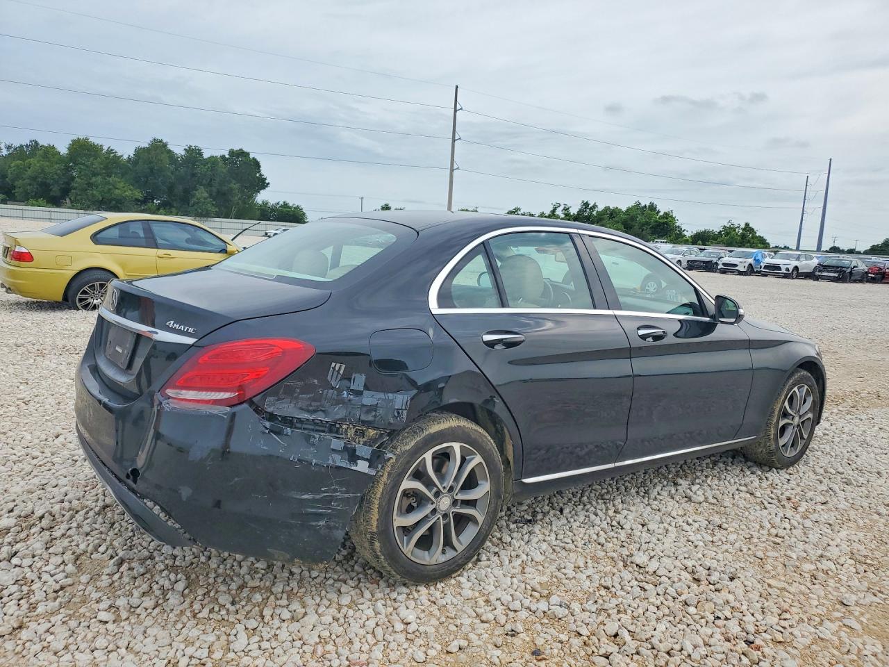 2015 Mercedes-benz C 300 4matic Black vin: 55SWF4KB5FU012717