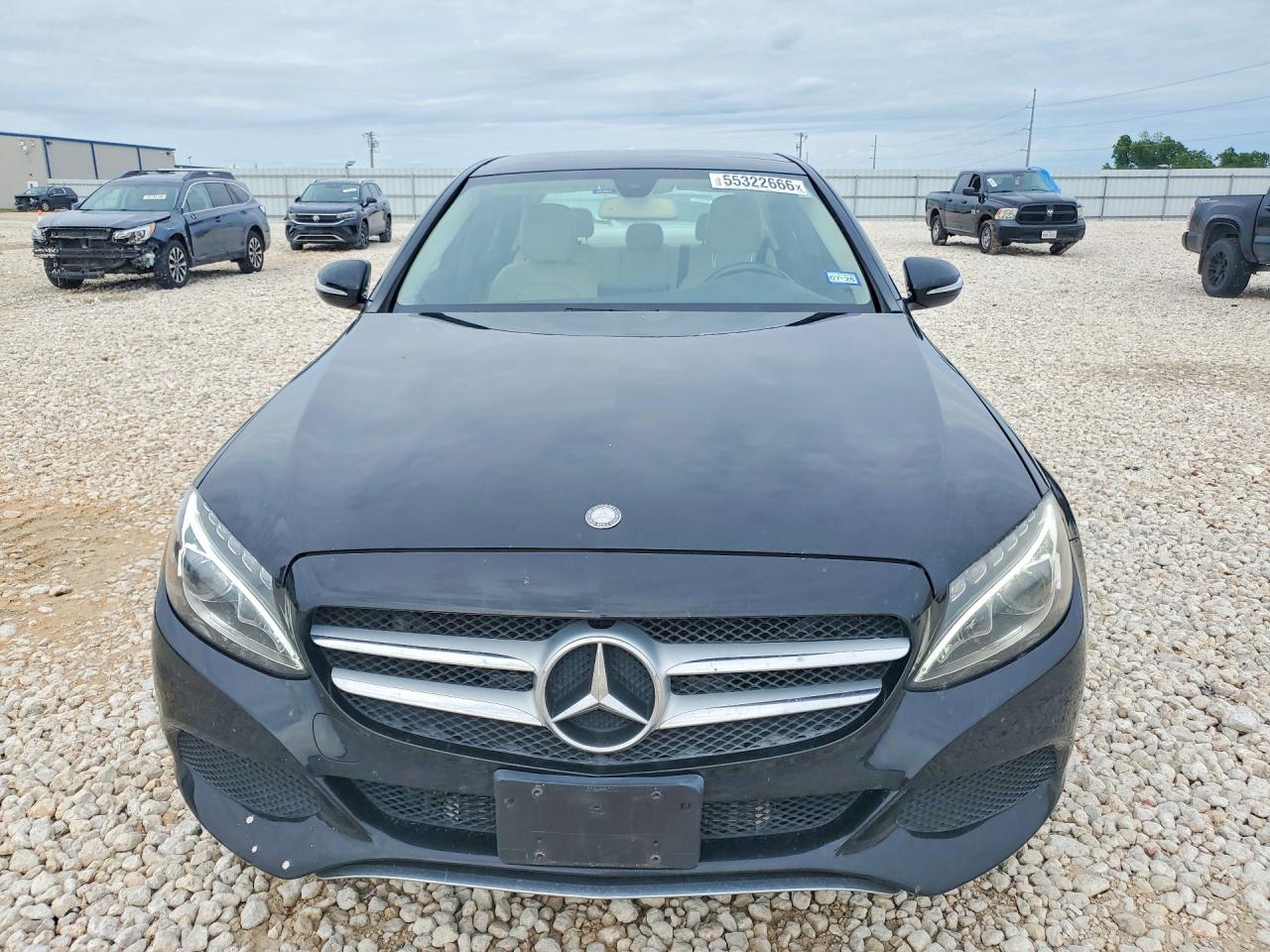 2015 Mercedes-benz C 300 4matic Black vin: 55SWF4KB5FU012717