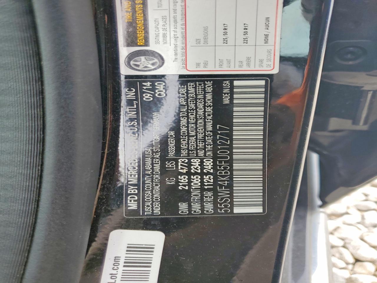 2015 Mercedes-benz C 300 4matic Black vin: 55SWF4KB5FU012717