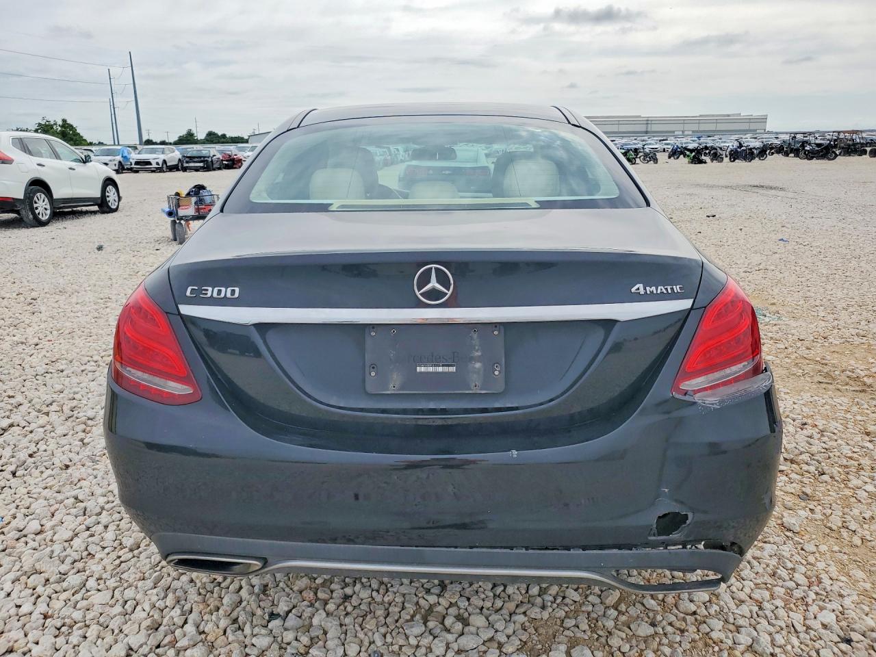 2015 Mercedes-benz C 300 4matic Black vin: 55SWF4KB5FU012717