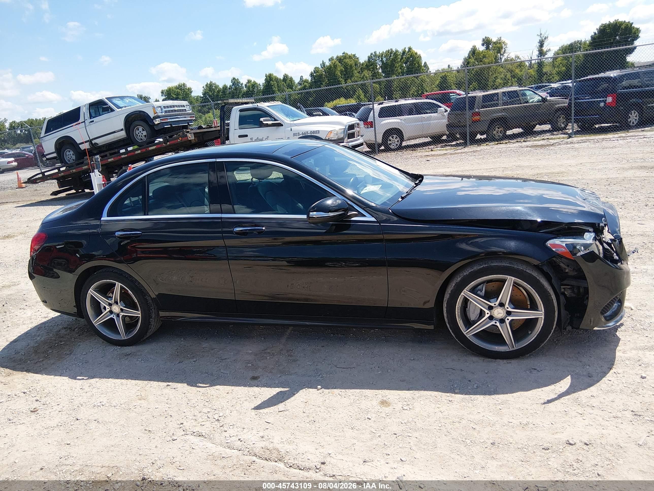 2015 Mercedes-benz C 300 Sport 4matic Black vin: 55SWF4KB5FU013043