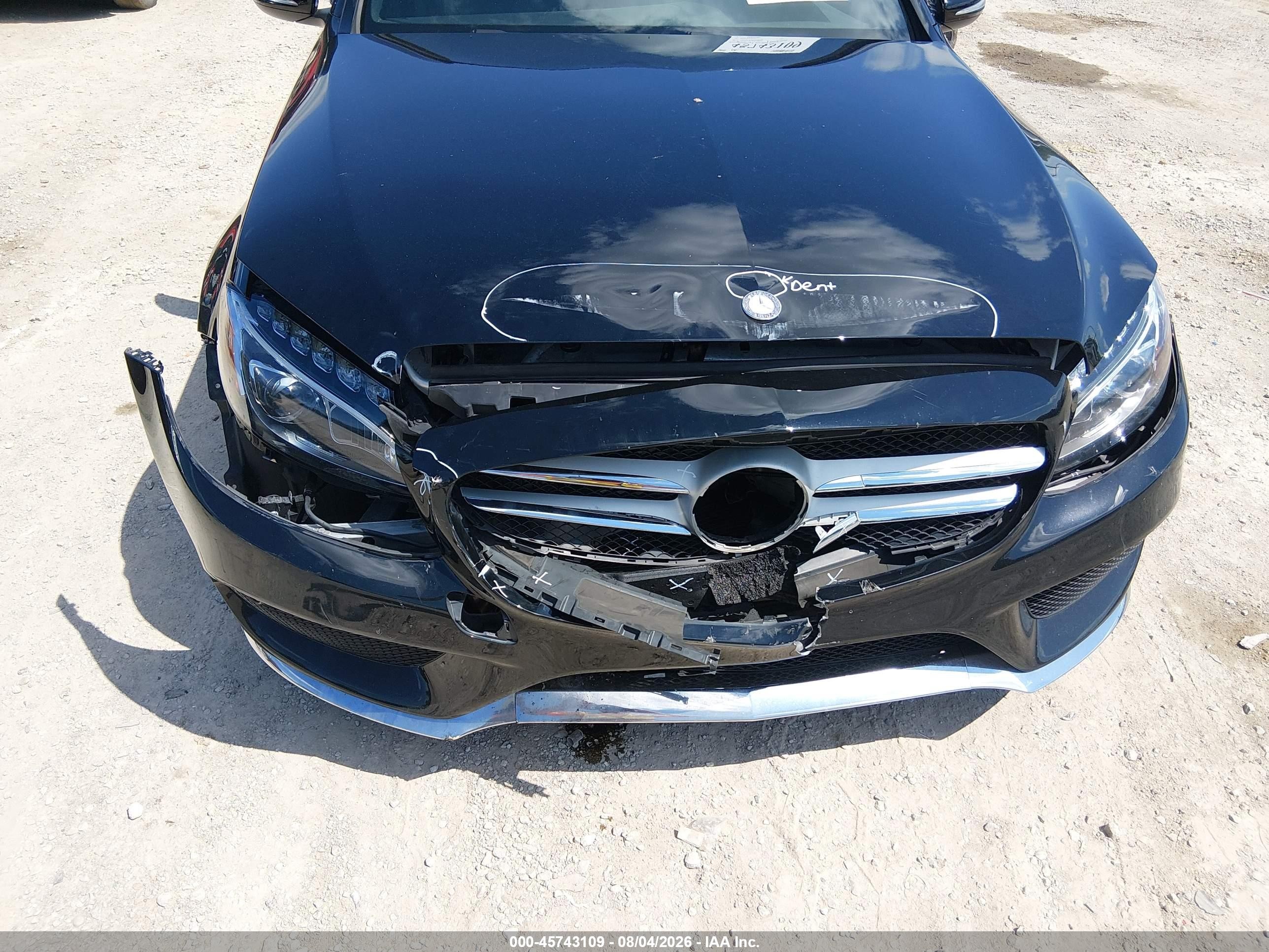 2015 Mercedes-benz C 300 Sport 4matic Black vin: 55SWF4KB5FU013043