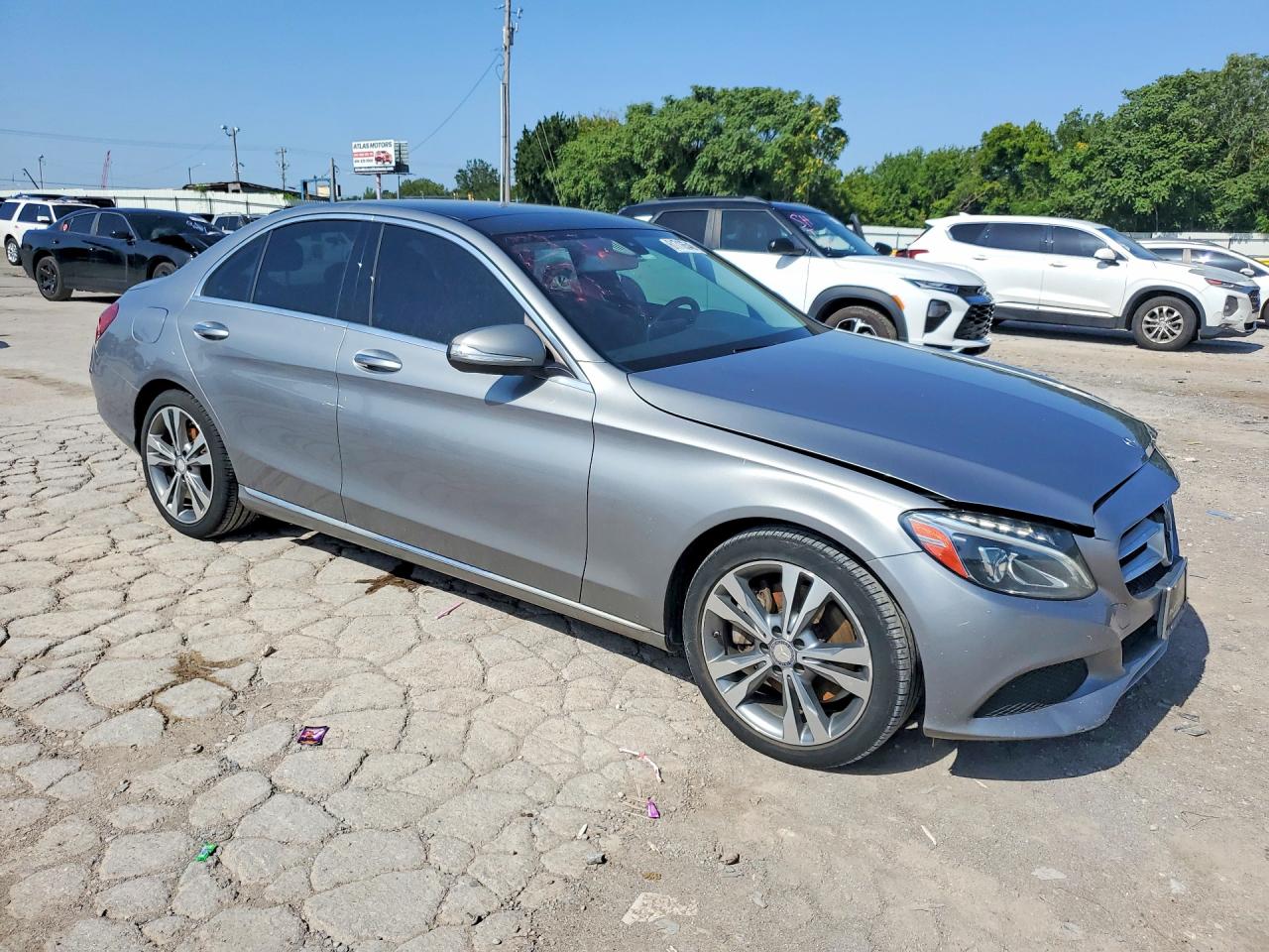 2015 Mercedes-benz C 300 4matic Silver vin: 55SWF4KB5FU013866