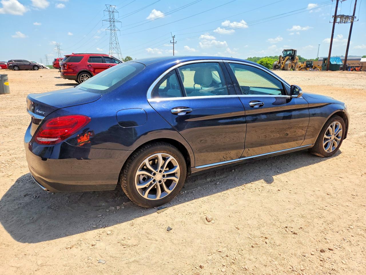 2015 Mercedes-benz C 300 4matic Blue vin: 55SWF4KB5FU018808