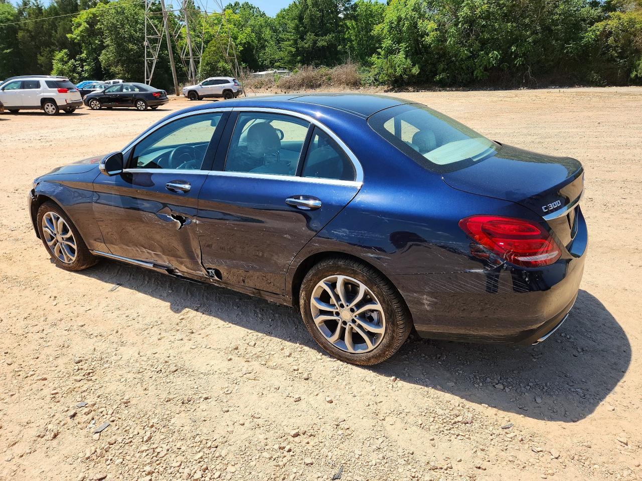 2015 Mercedes-benz C 300 4matic Blue vin: 55SWF4KB5FU018808