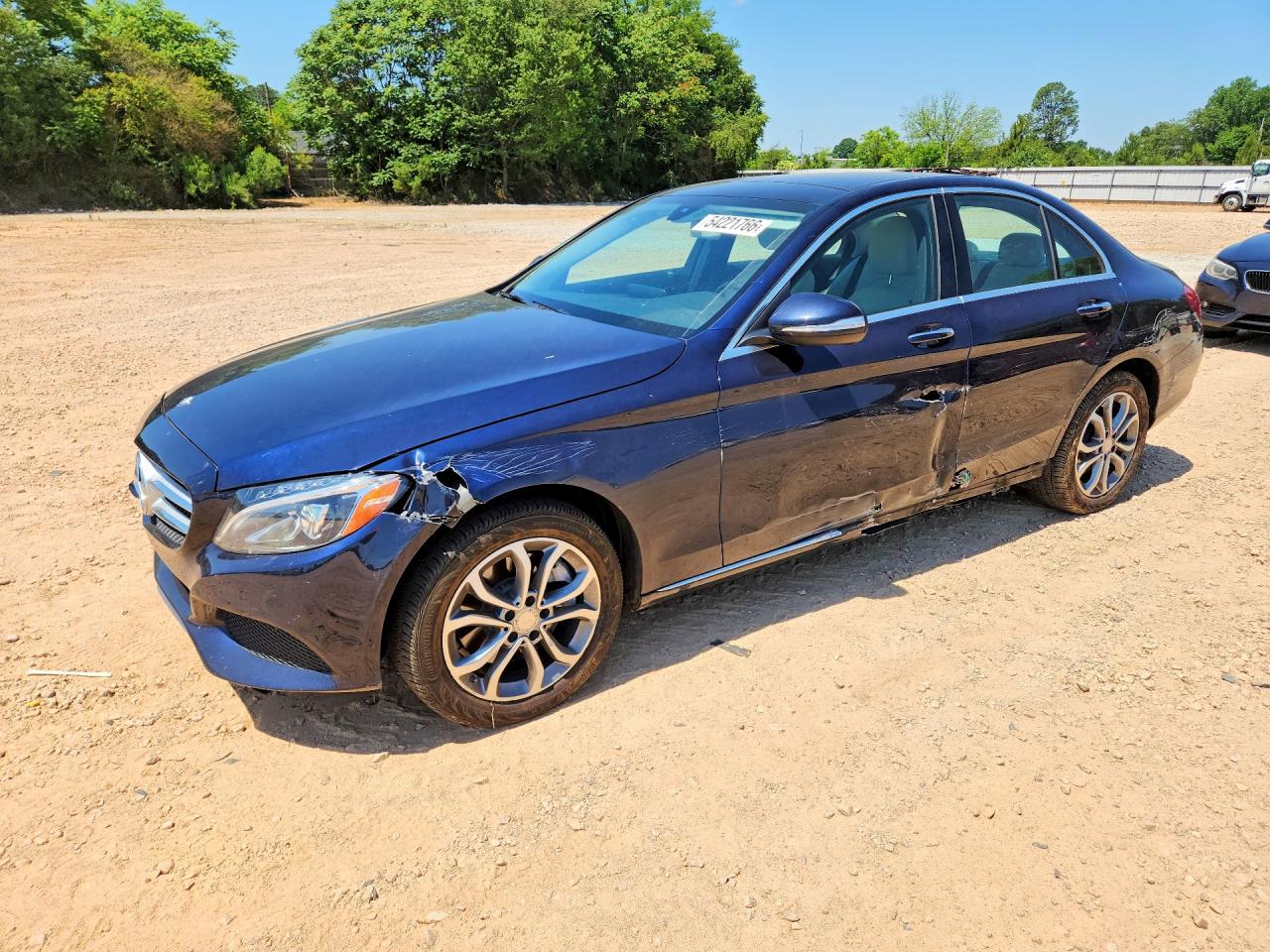 2015 Mercedes-benz C 300 4matic Blue vin: 55SWF4KB5FU018808