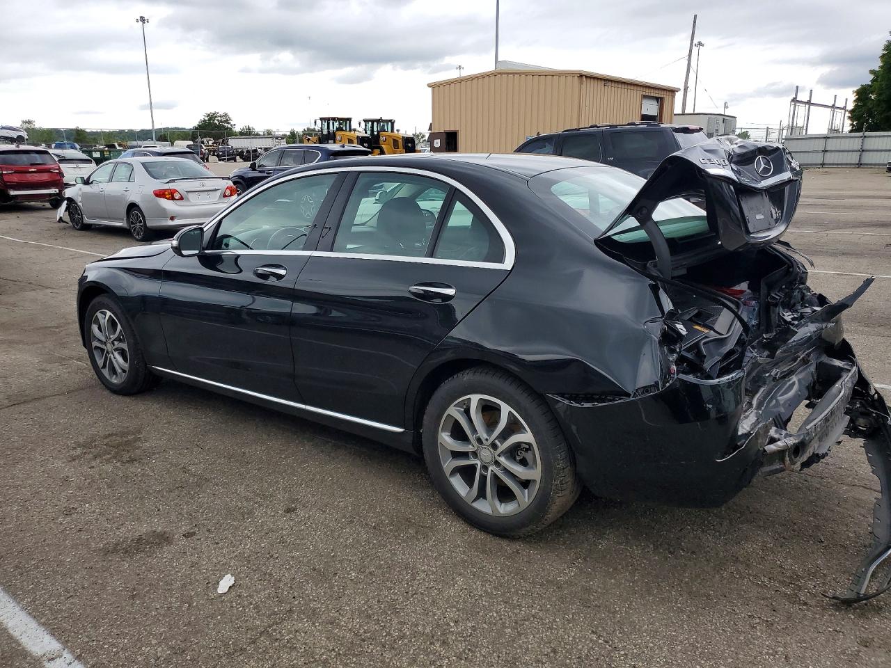 2015 Mercedes-benz C 300 4matic Black vin: 55SWF4KB5FU049086