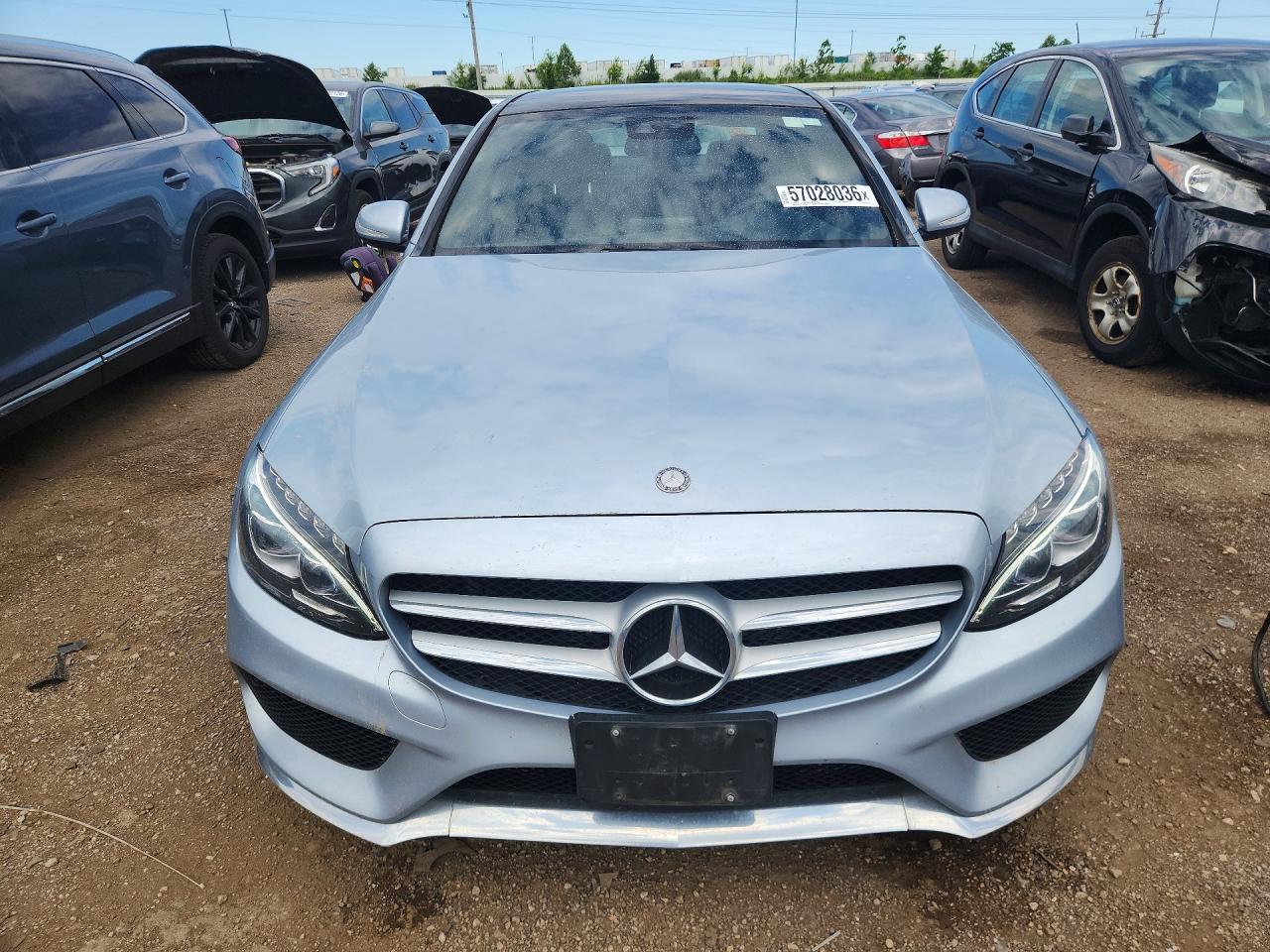 2015 Mercedes-benz C 300 4matic Silver vin: 55SWF4KB5FU072173