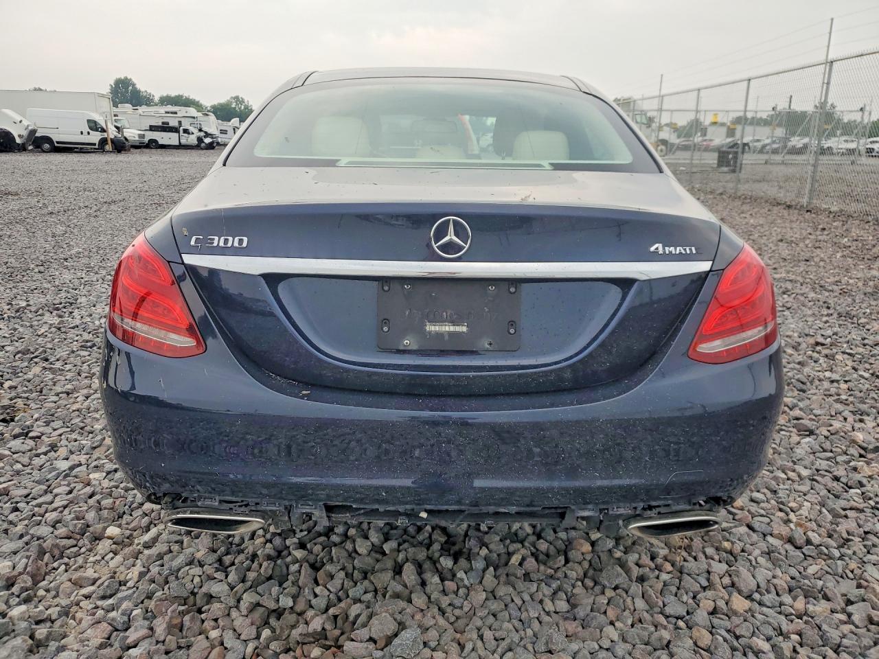 2015 Mercedes-benz C 300 4matic Blue vin: 55SWF4KB5FU078989
