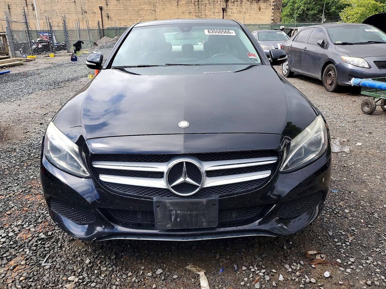 2015 Mercedes-benz C 300 4matic Black vin: 55SWF4KB5FU082735