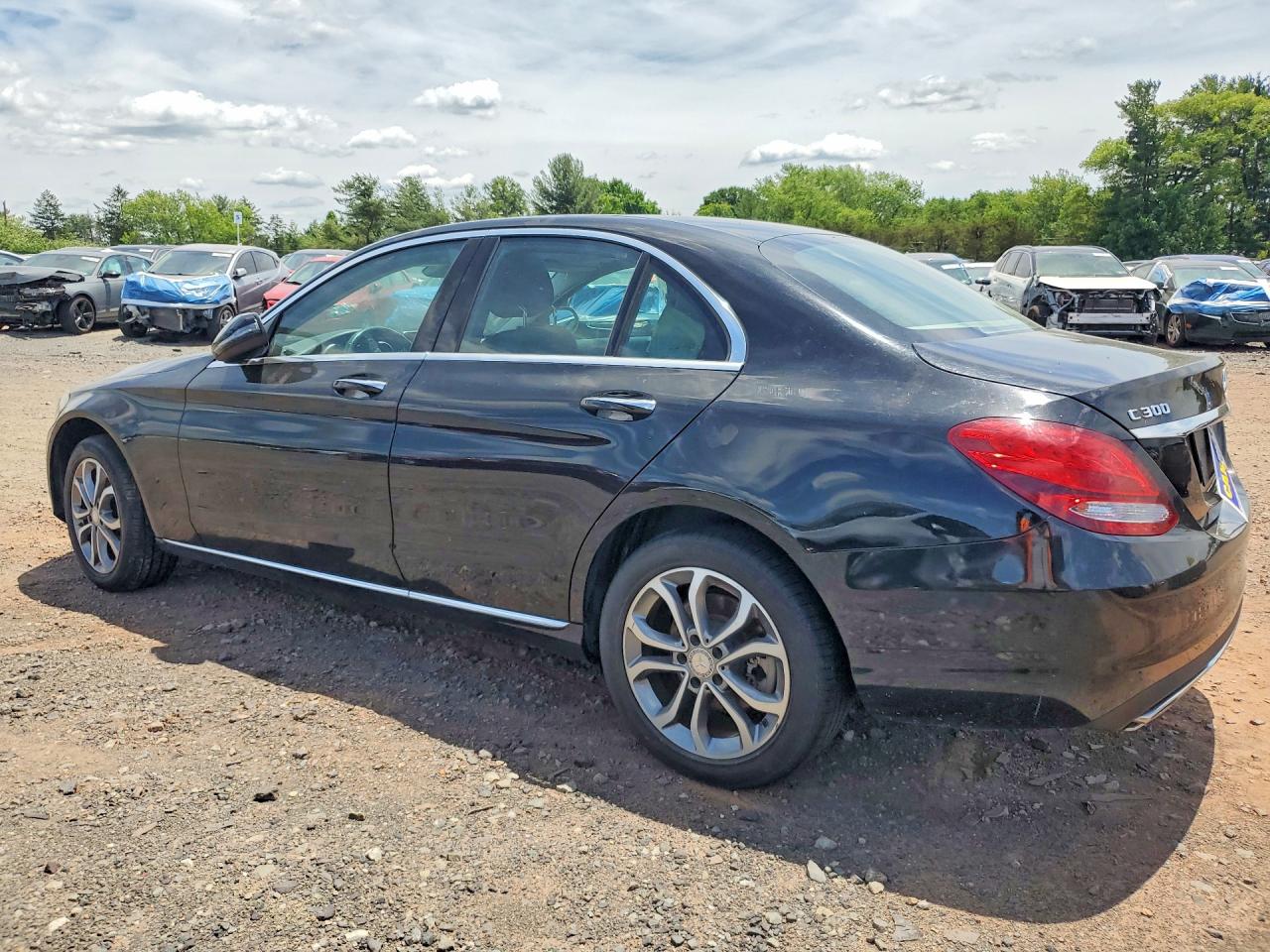 2017 Mercedes-benz C 300 4matic Black vin: 55SWF4KB5HU192445