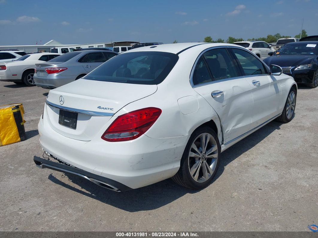 2018 Mercedes-benz C 300 4matic White vin: 55SWF4KB5JU274925