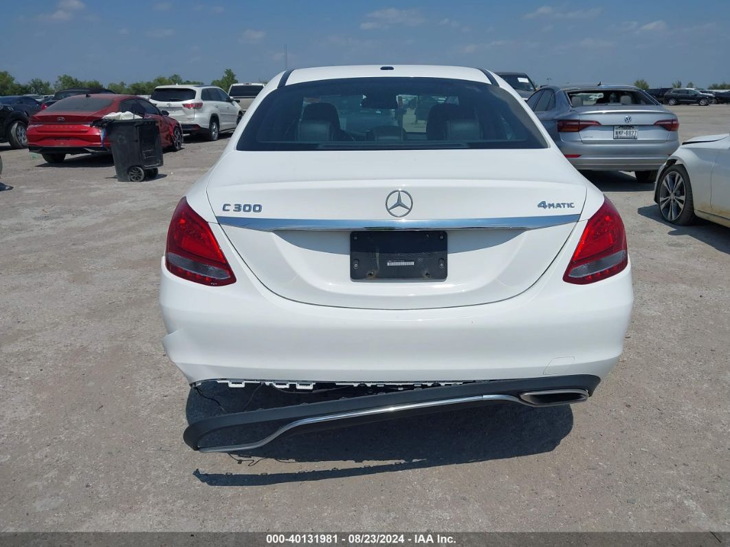 2018 Mercedes-benz C 300 4matic White vin: 55SWF4KB5JU274925