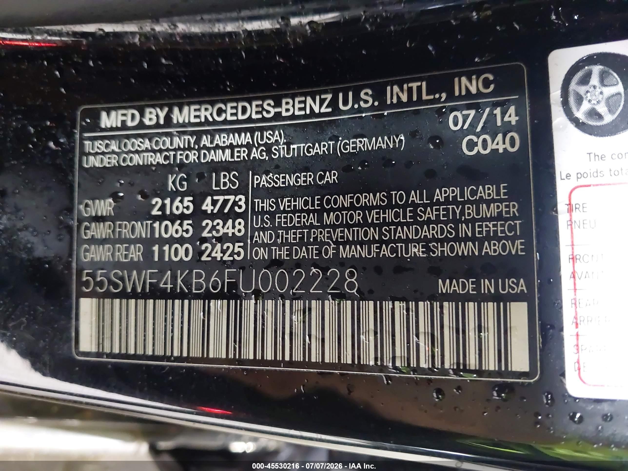2015 Mercedes-benz C 300 4matic Black vin: 55SWF4KB6FU002228