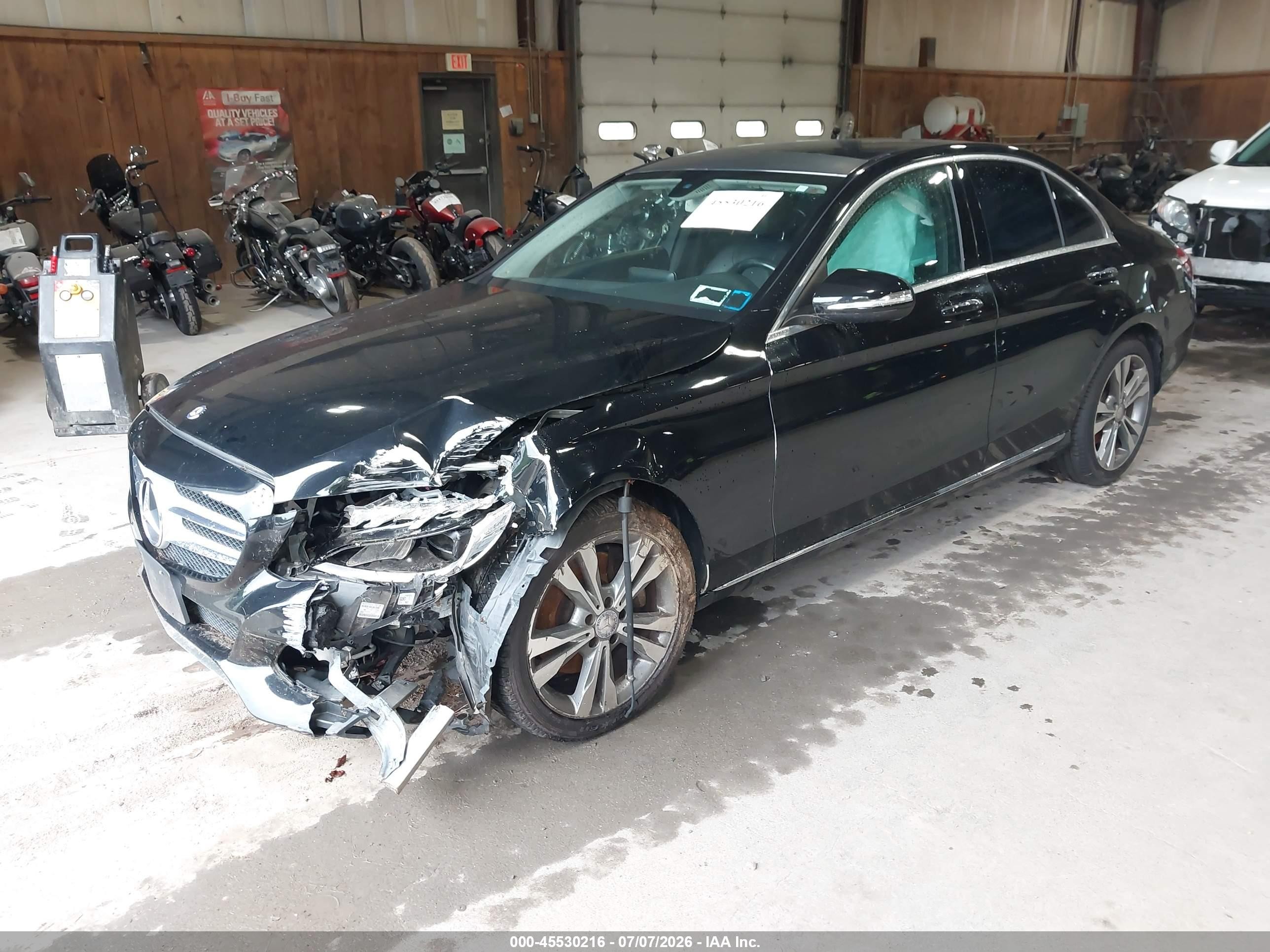 2015 Mercedes-benz C 300 4matic Black vin: 55SWF4KB6FU002228