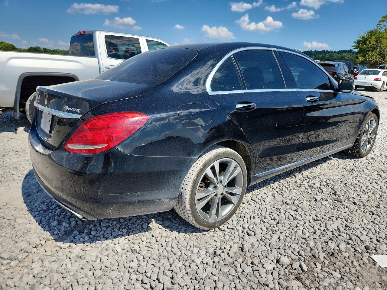 2015 Mercedes-benz C 300 4matic Black vin: 55SWF4KB6FU003735