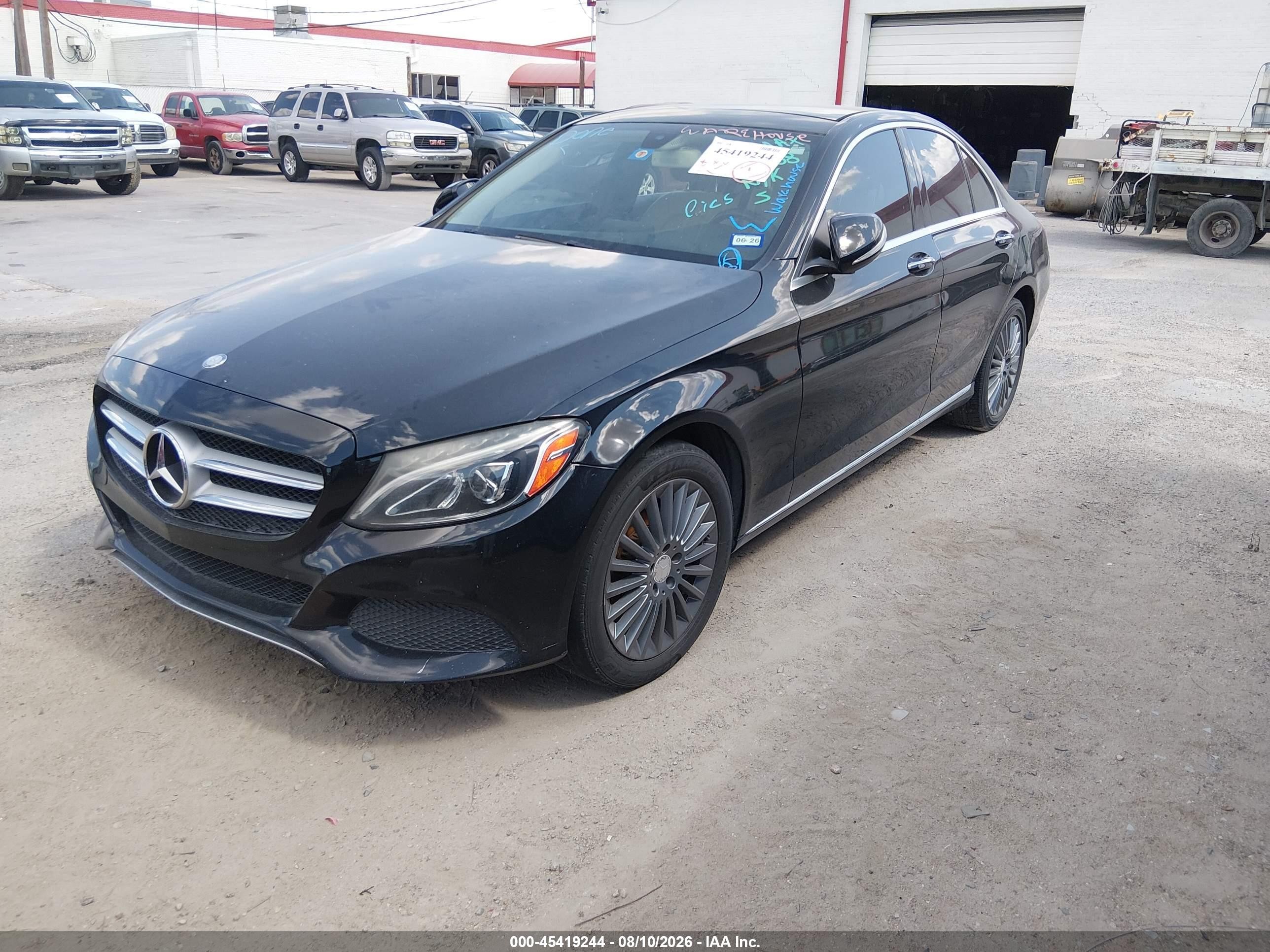 2015 Mercedes-benz C 300 4matic Black vin: 55SWF4KB6FU018588