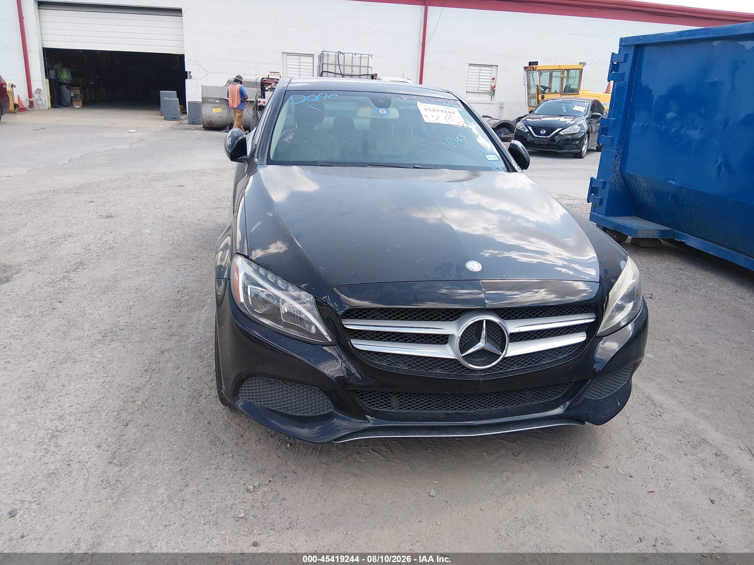 2015 Mercedes-benz C 300 4matic Black vin: 55SWF4KB6FU018588