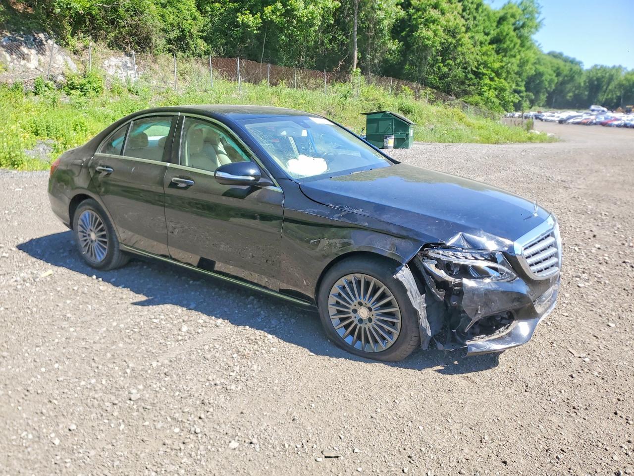 2015 Mercedes-benz C 300 4matic Black vin: 55SWF4KB6FU022074
