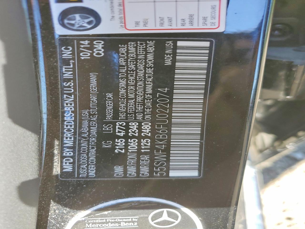 2015 Mercedes-benz C 300 4matic Black vin: 55SWF4KB6FU022074