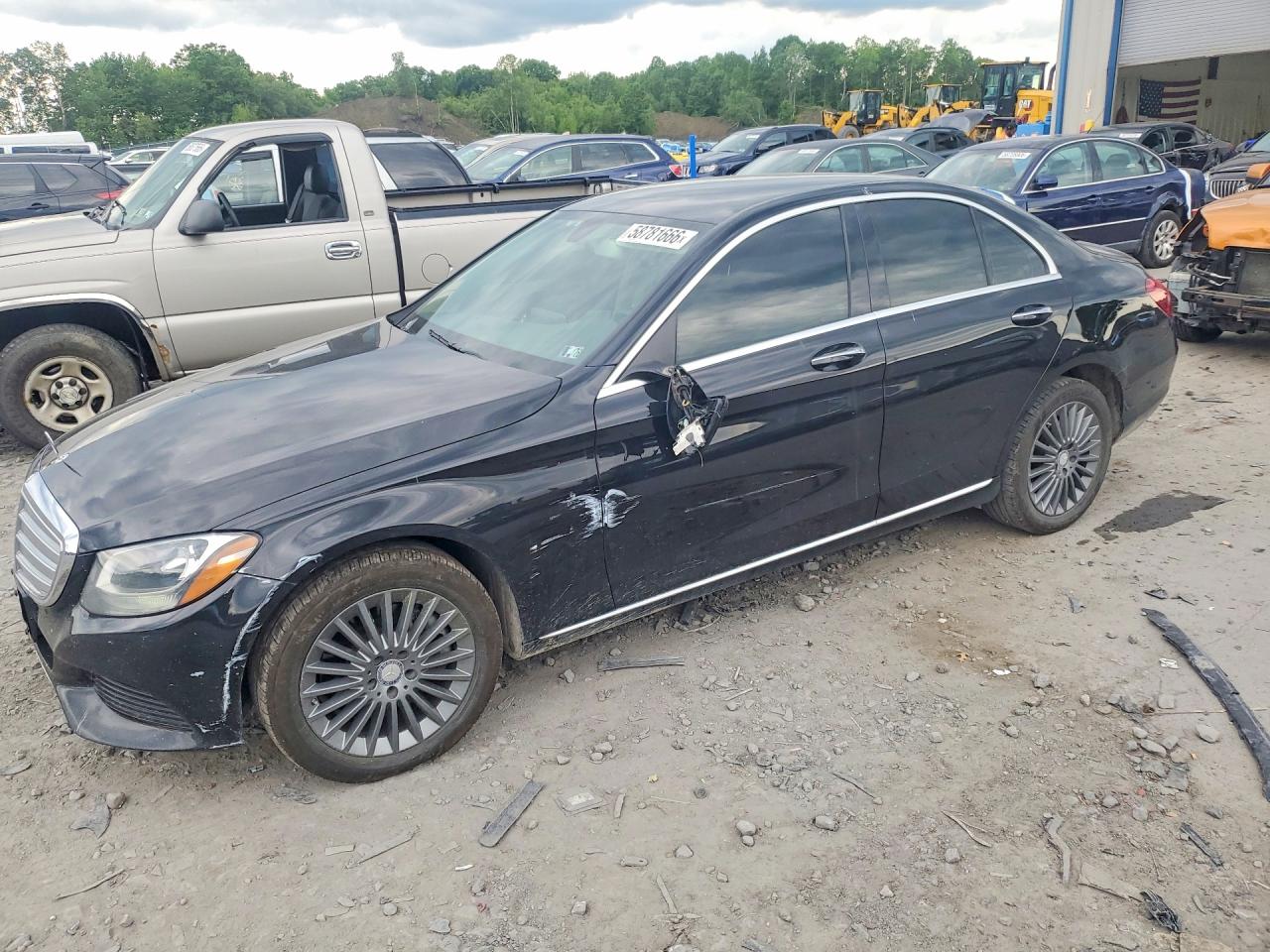 2015 Mercedes-benz C 300 4matic Black vin: 55SWF4KB6FU029123