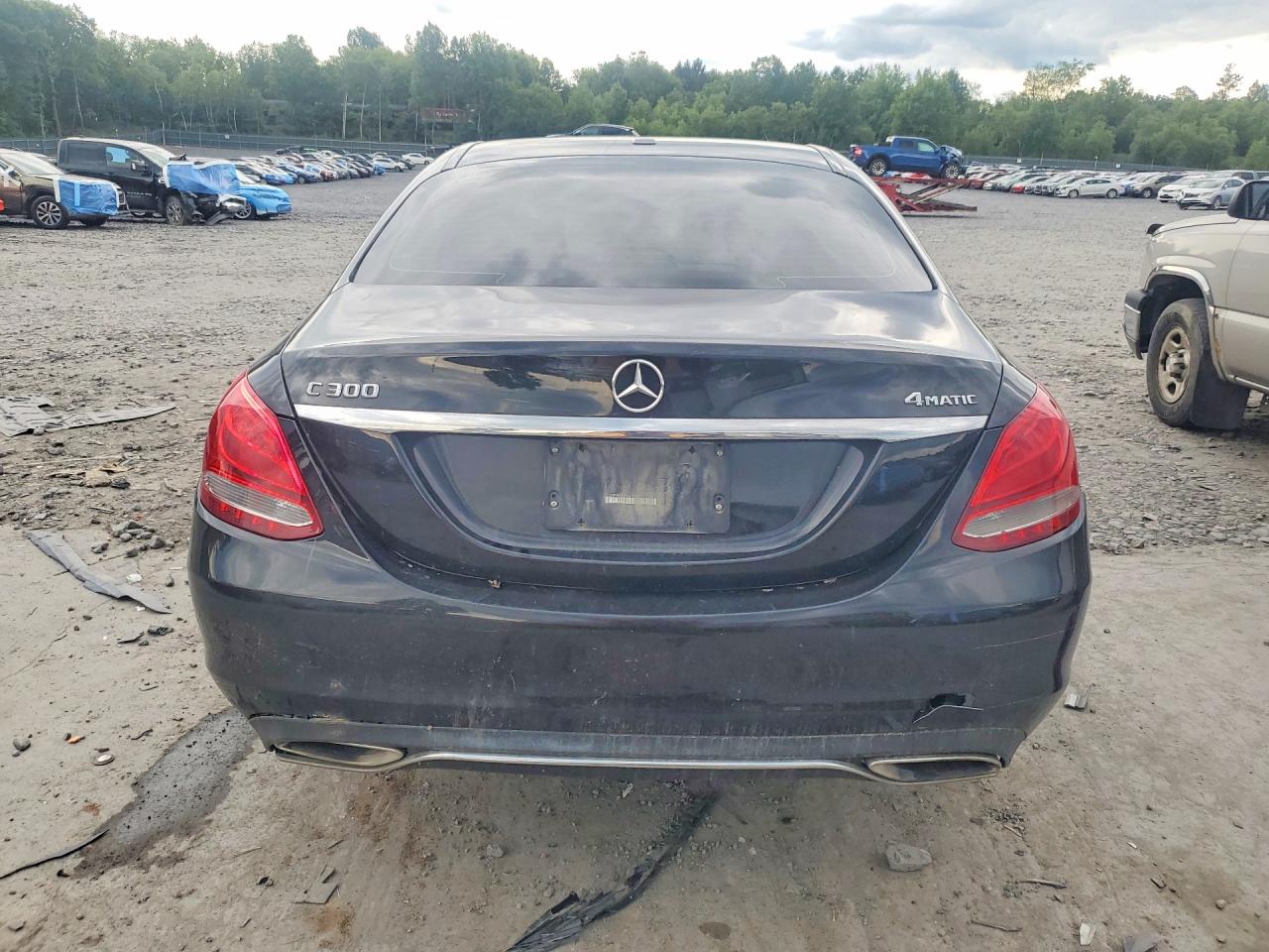 2015 Mercedes-benz C 300 4matic Black vin: 55SWF4KB6FU029123