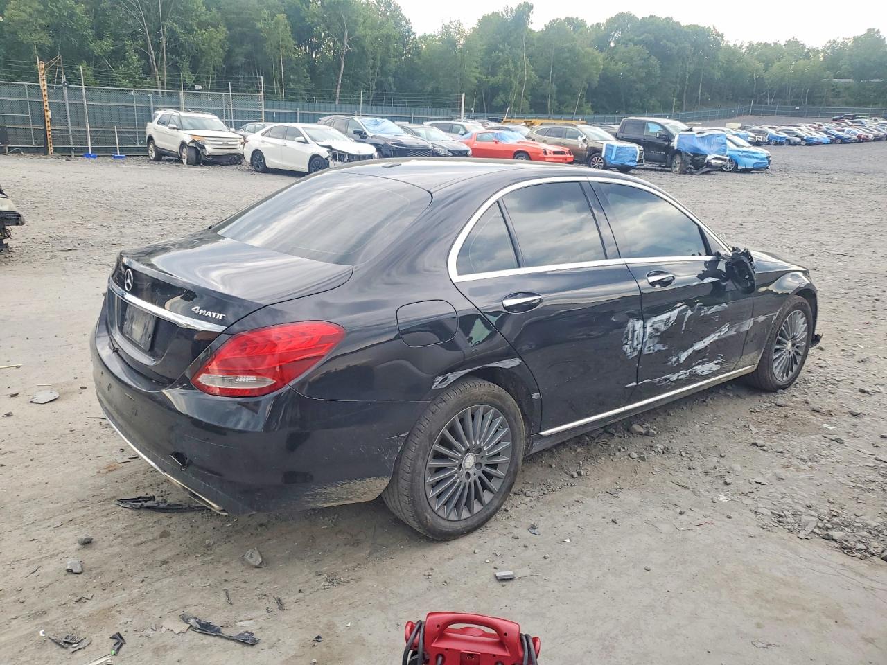 2015 Mercedes-benz C 300 4matic Black vin: 55SWF4KB6FU029123