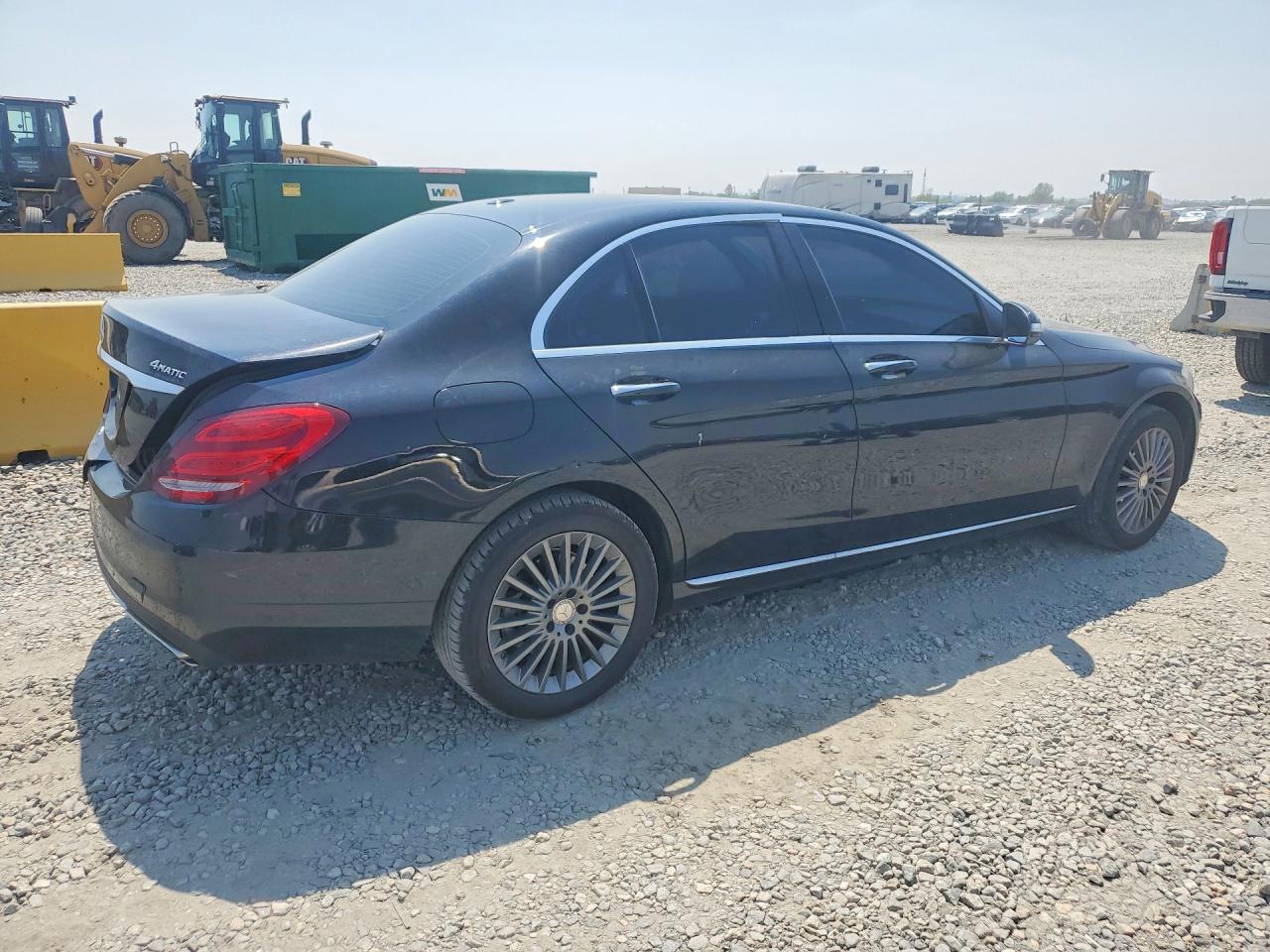 2015 Mercedes-benz C 300 4matic Black vin: 55SWF4KB6FU031969