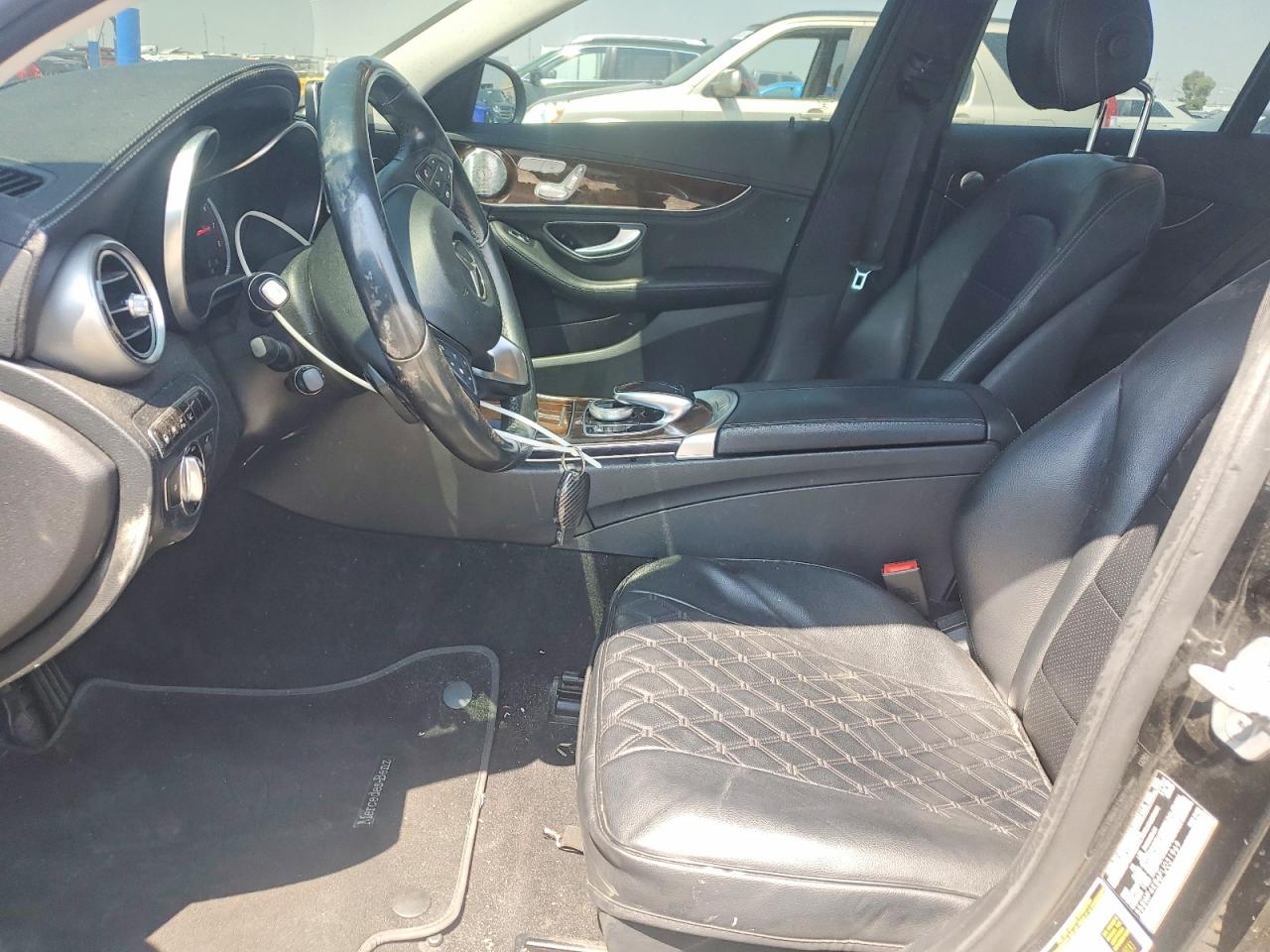2015 Mercedes-benz C 300 4matic Black vin: 55SWF4KB6FU031969