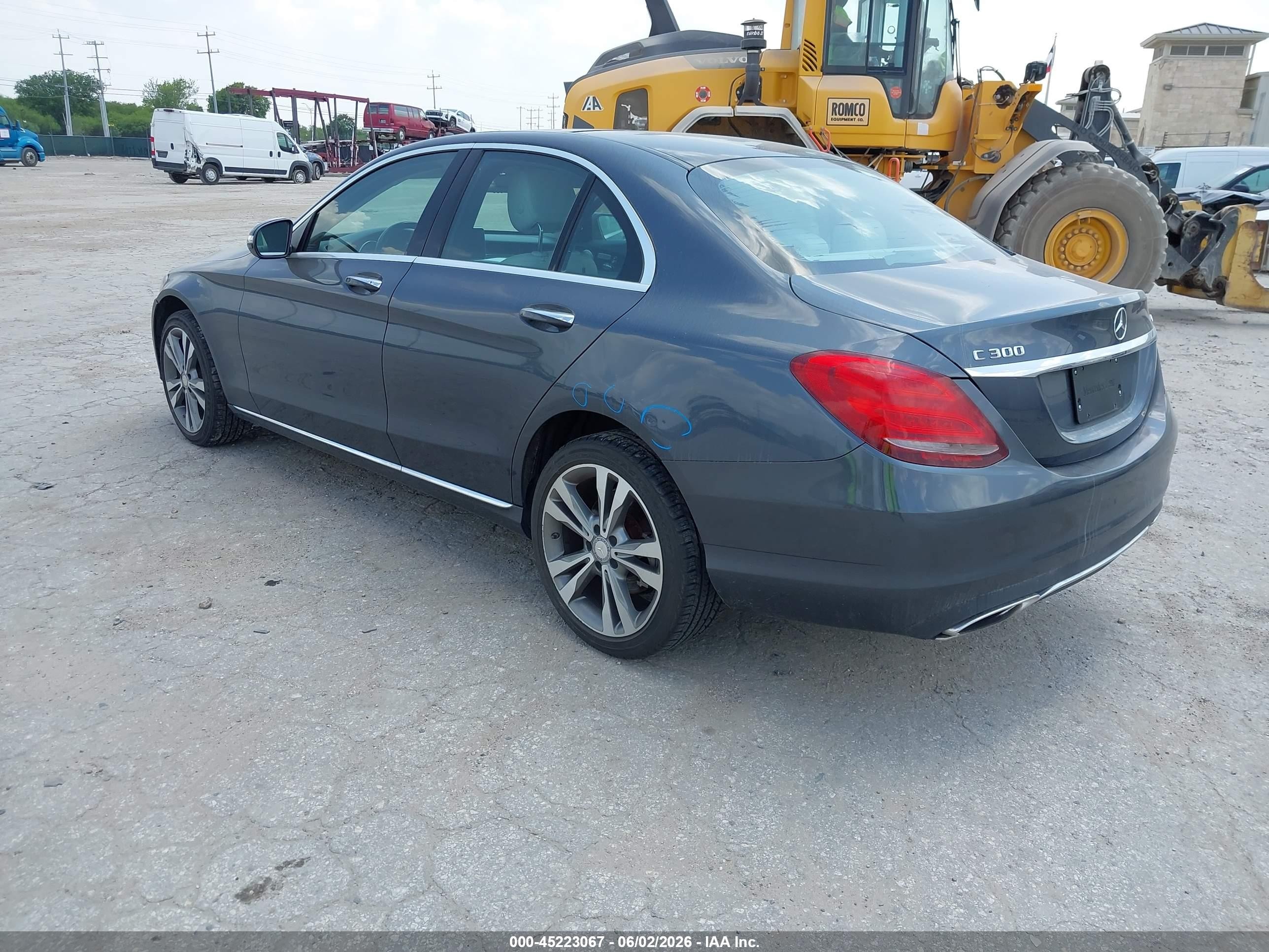 2015 Mercedes-benz C 300 4matic Gray vin: 55SWF4KB6FU039232