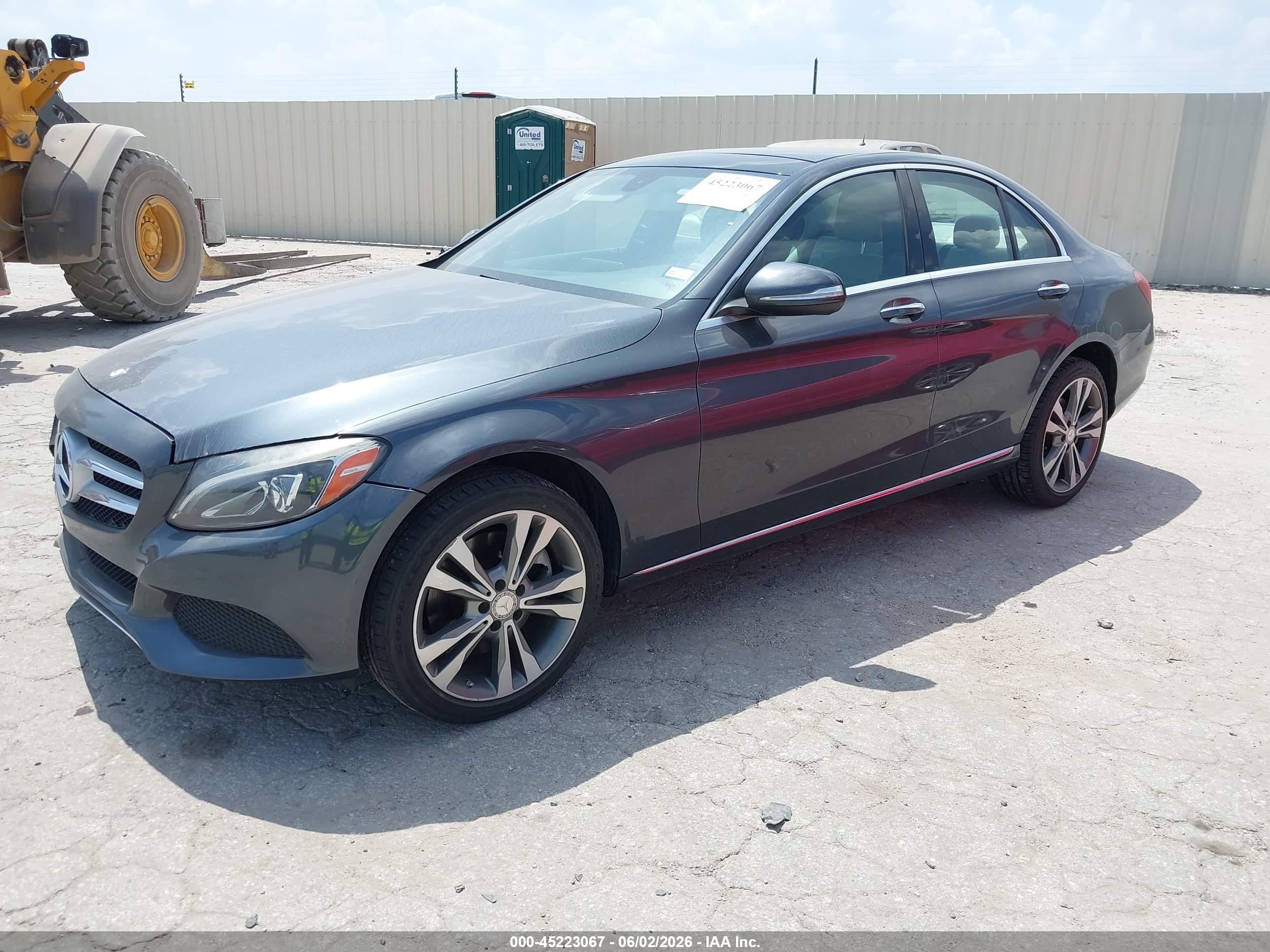 2015 Mercedes-benz C 300 4matic Gray vin: 55SWF4KB6FU039232