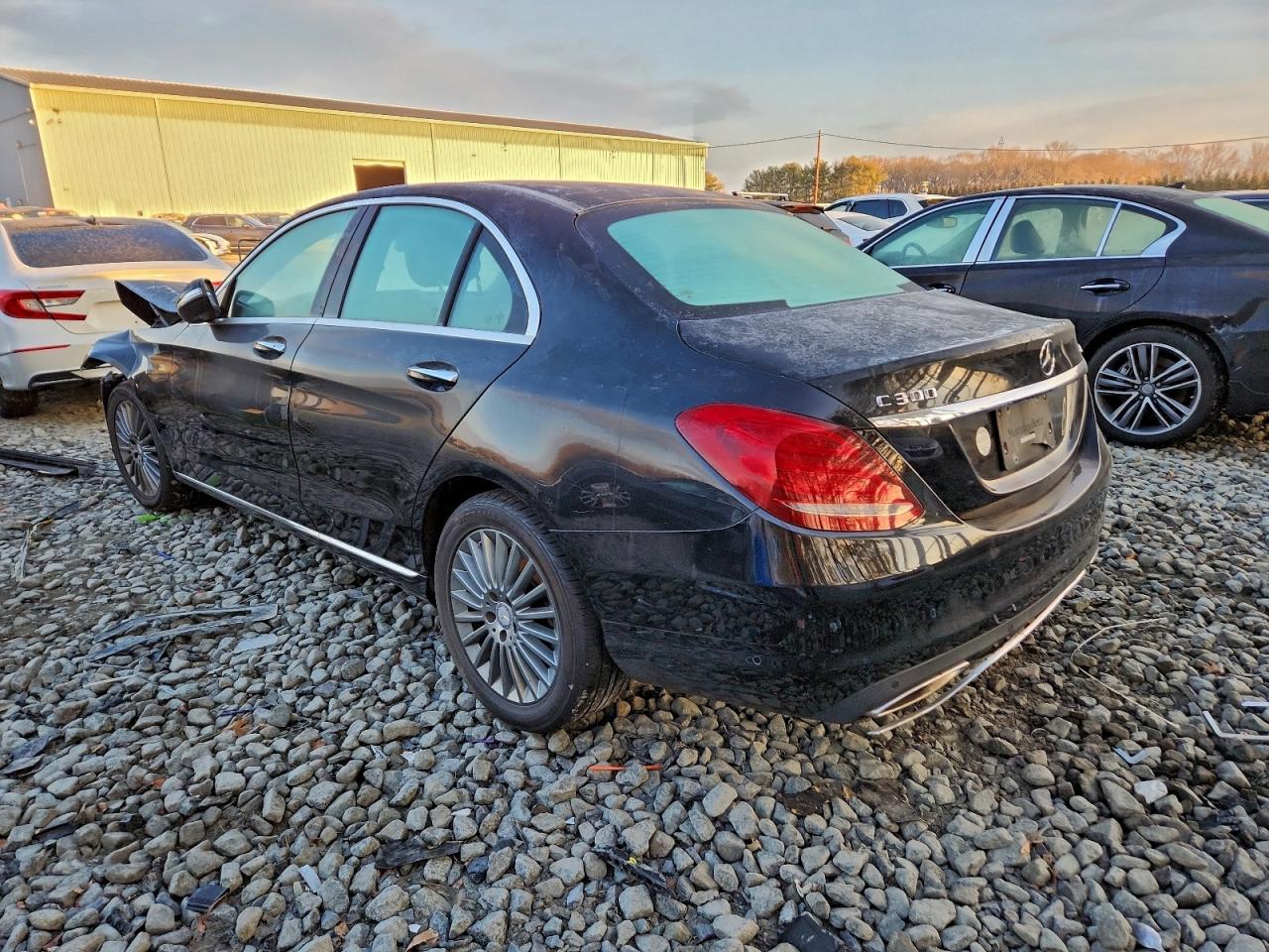 2015 Mercedes-benz C 300 4matic Black vin: 55SWF4KB6FU039599