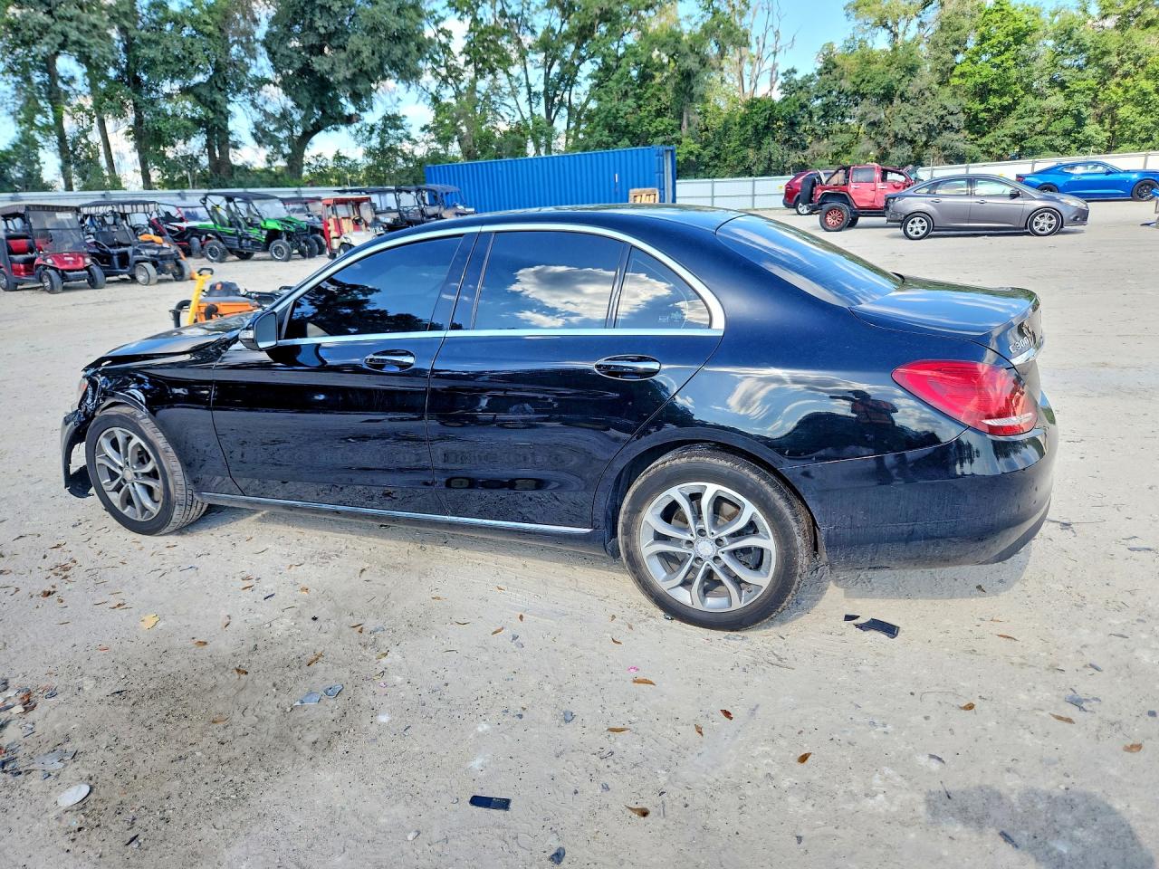2015 Mercedes-benz C 300 4matic Black vin: 55SWF4KB6FU042373
