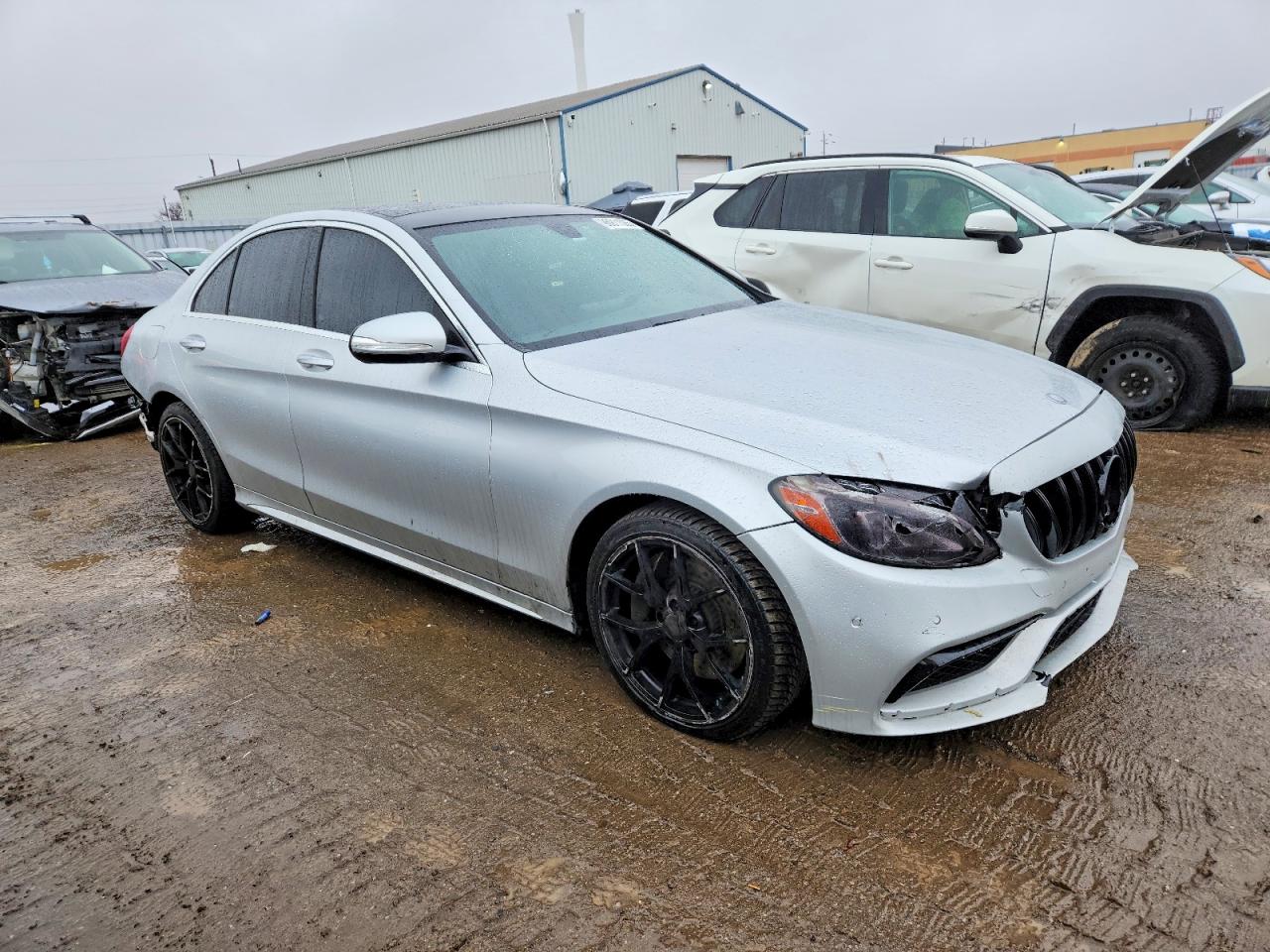 2015 Mercedes-benz C 300 4matic Silver vin: 55SWF4KB6FU045001